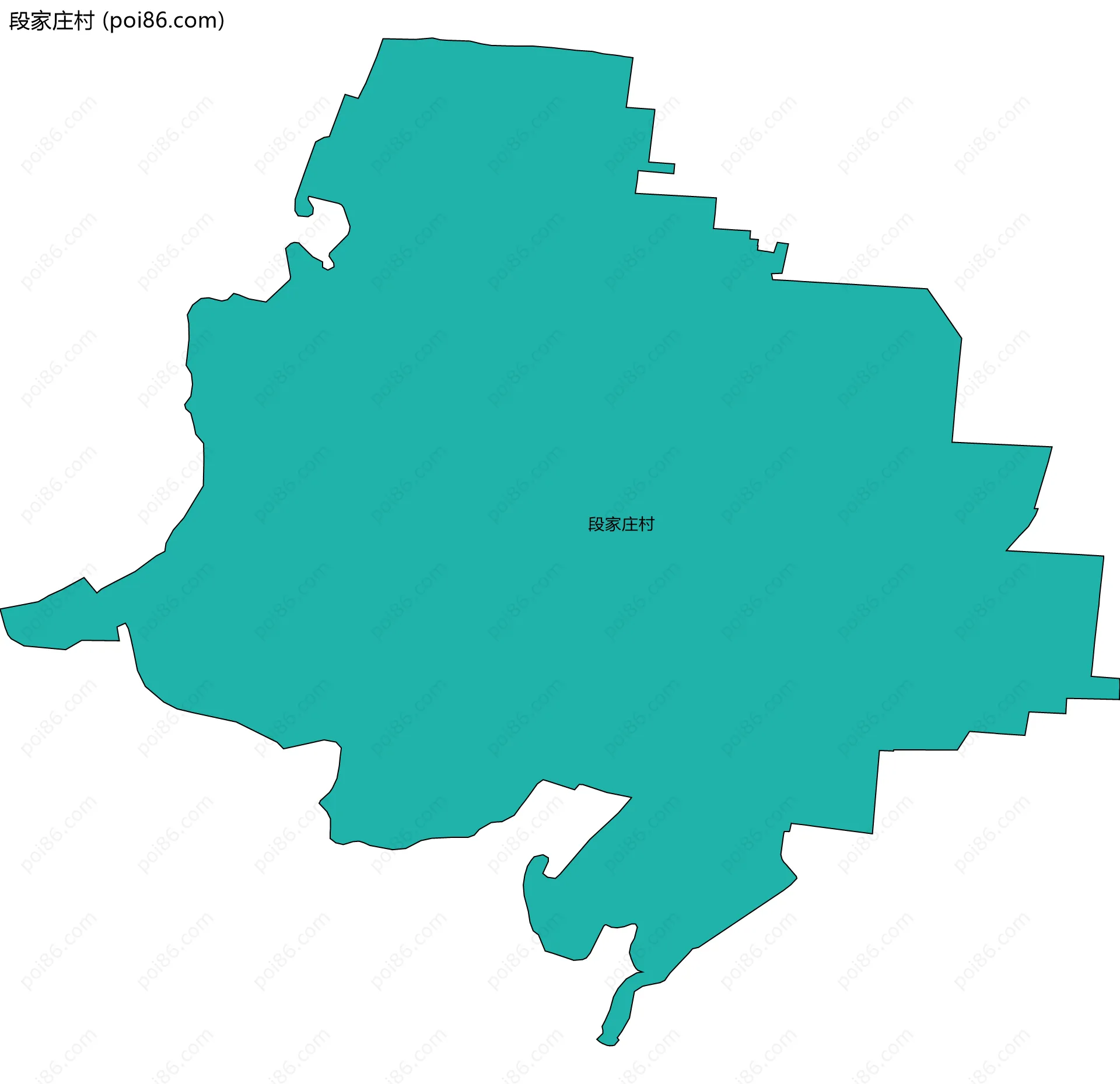 段家庄村边界地图