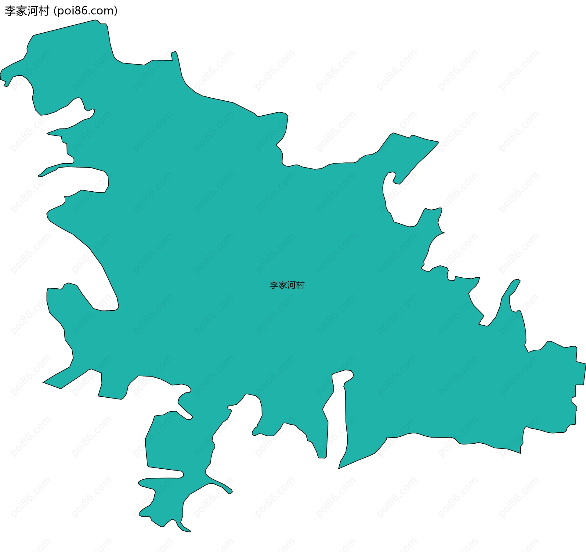 李家河村边界地图