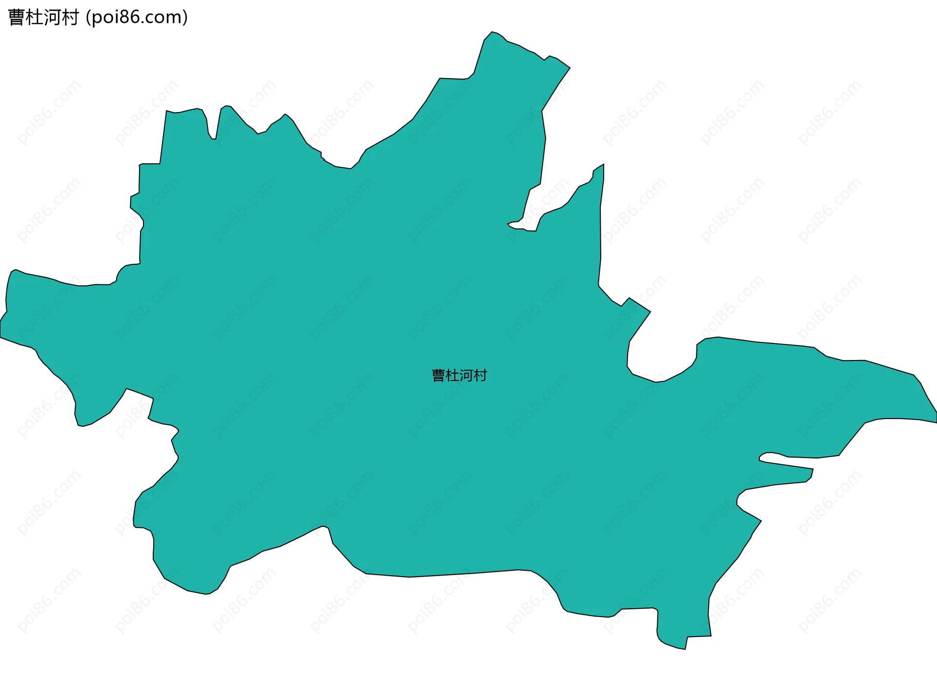 曹杜河村边界地图