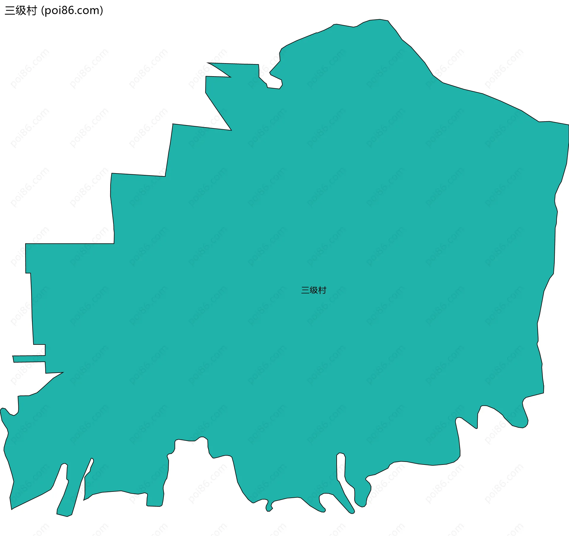 三级村边界地图