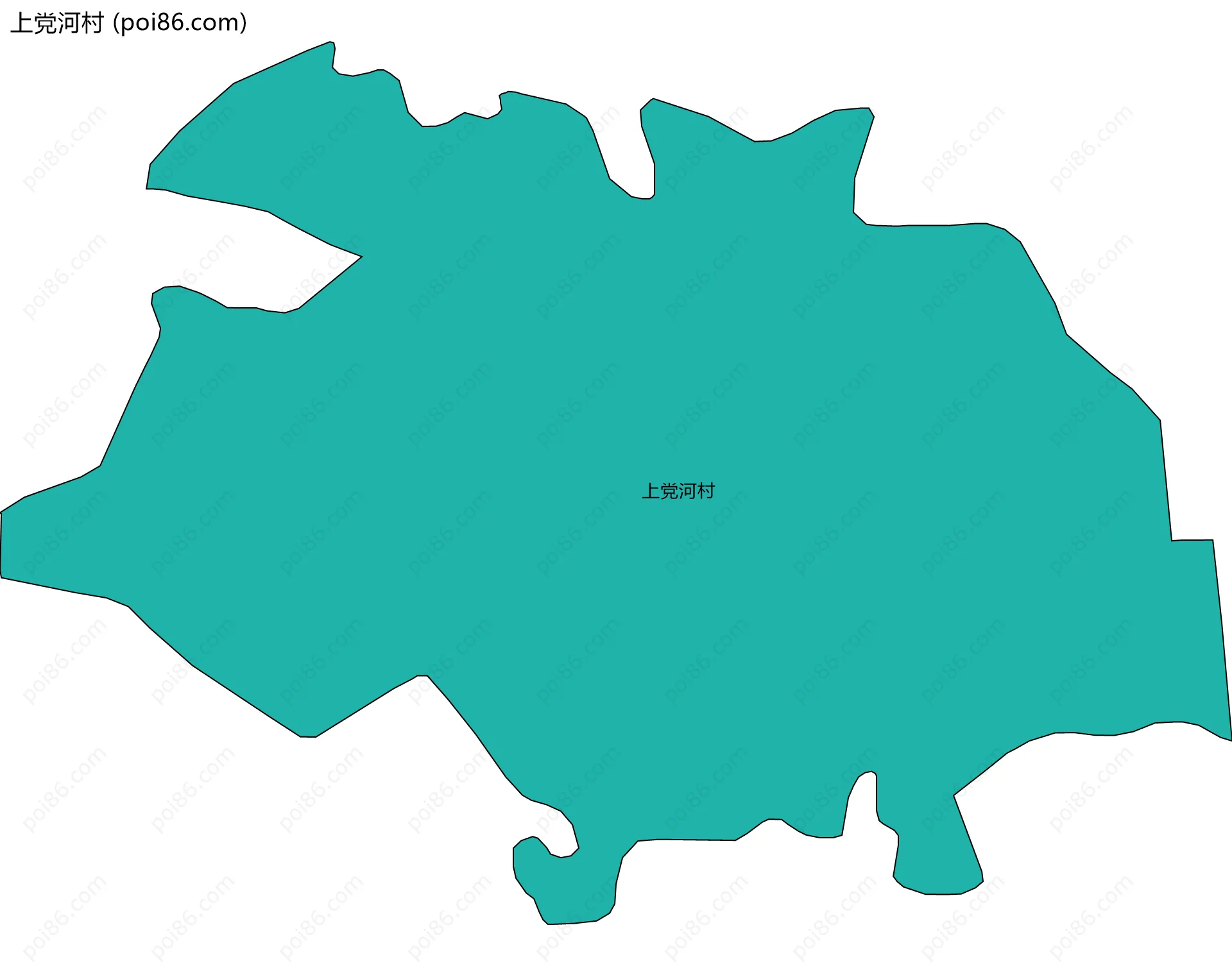 上党河村边界地图