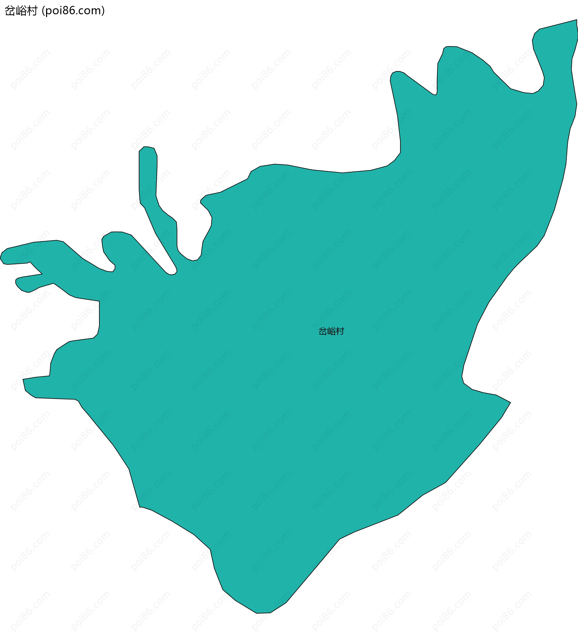 岔峪村边界地图