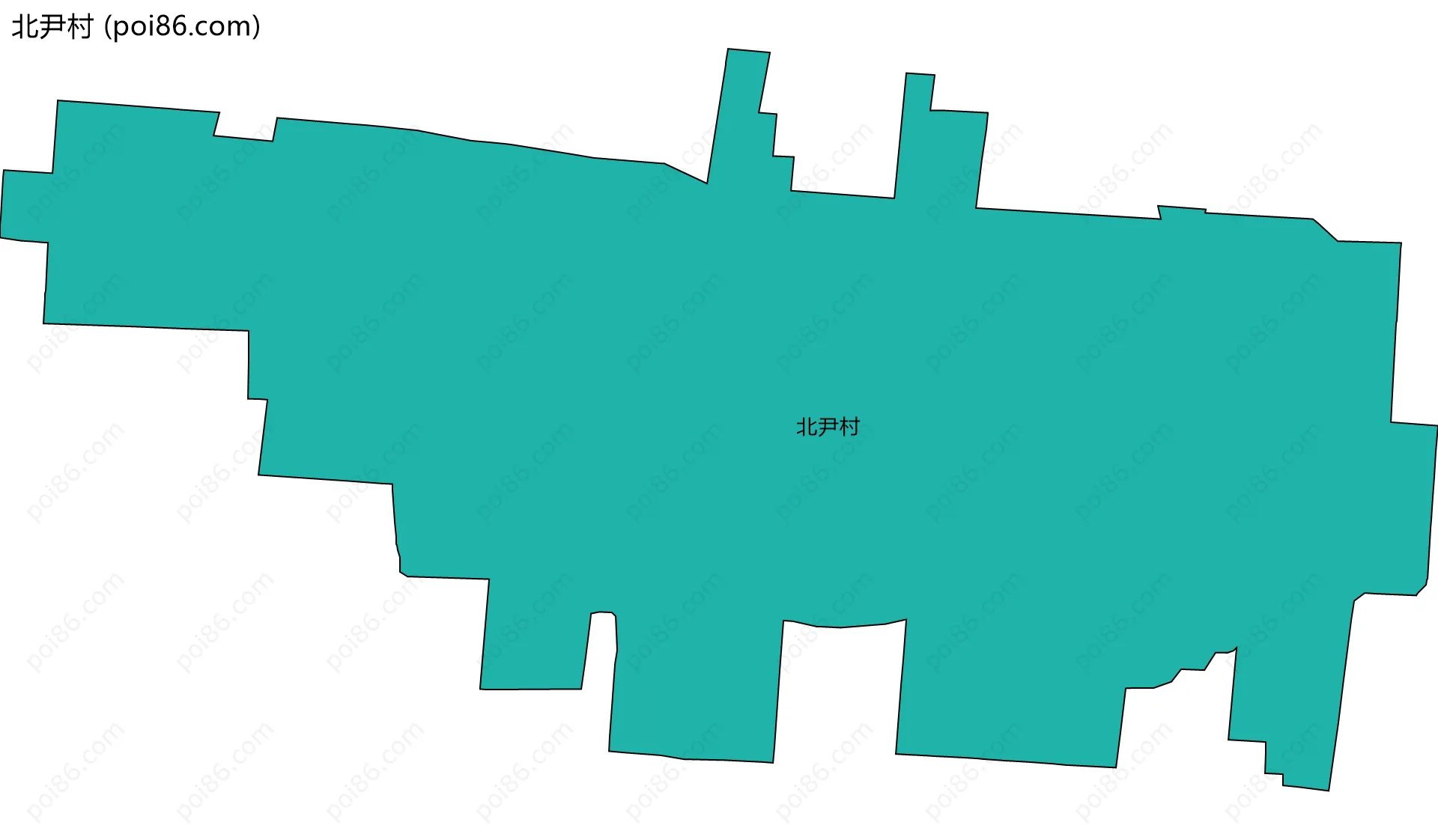 北尹村边界地图