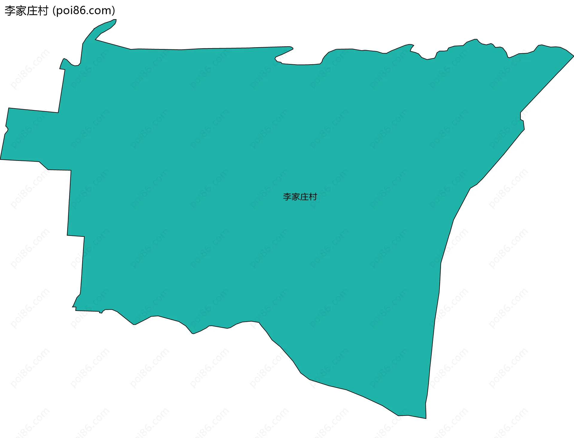 李家庄村边界地图