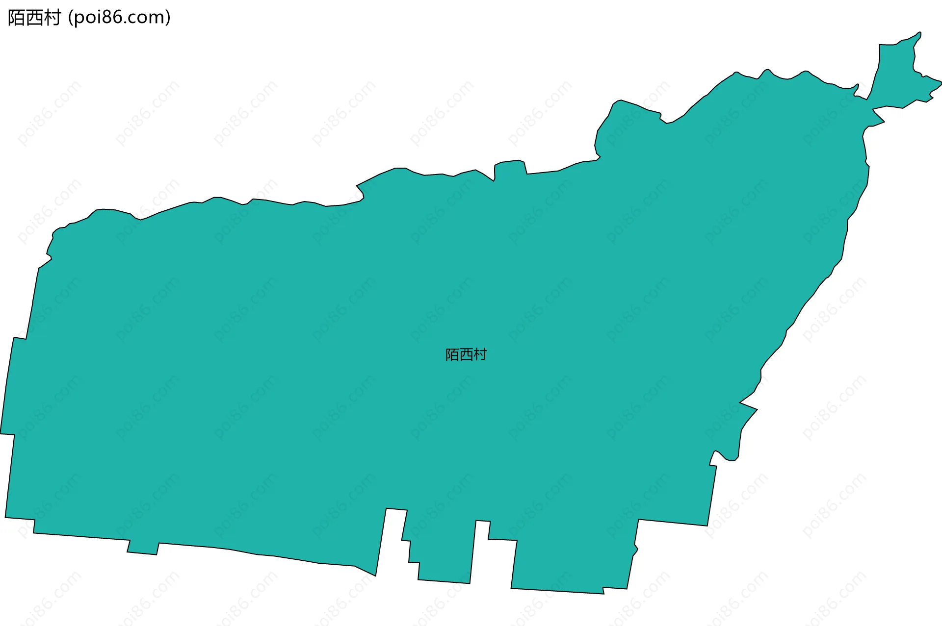 陌西村边界地图