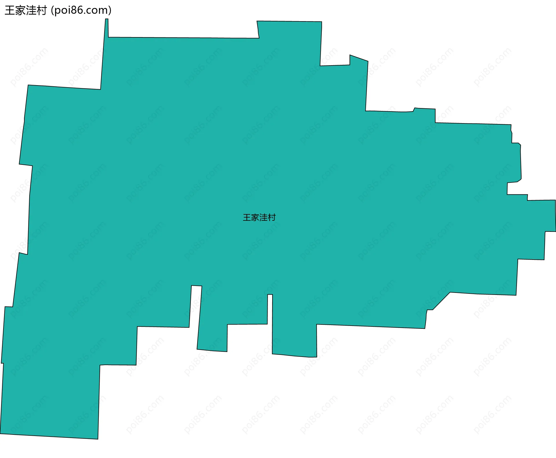 王家洼村边界地图