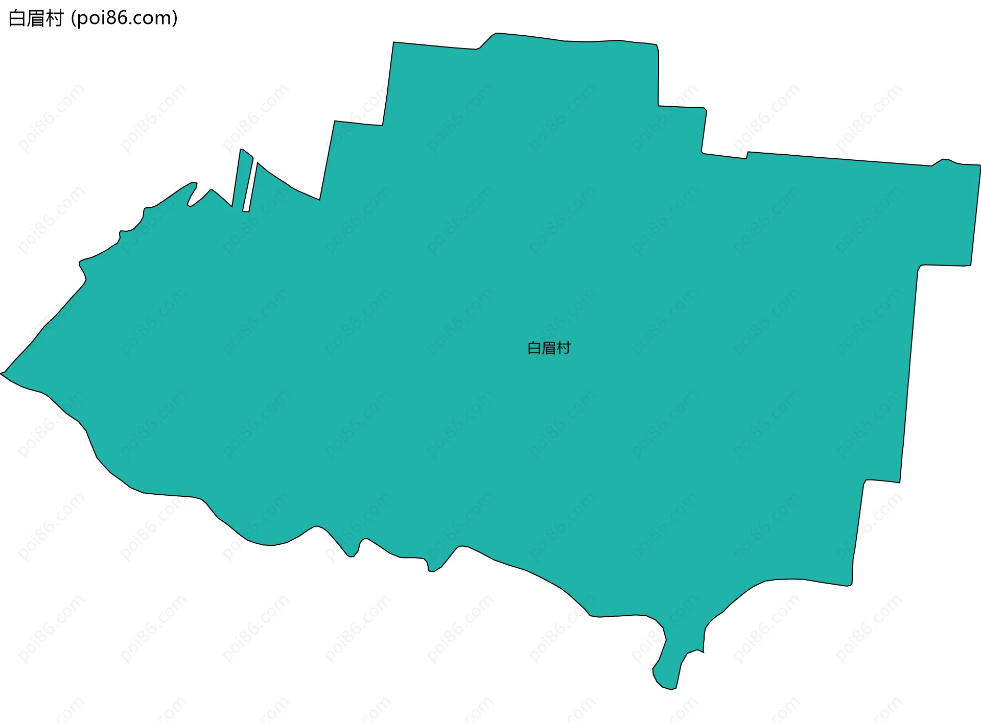 白眉村边界地图