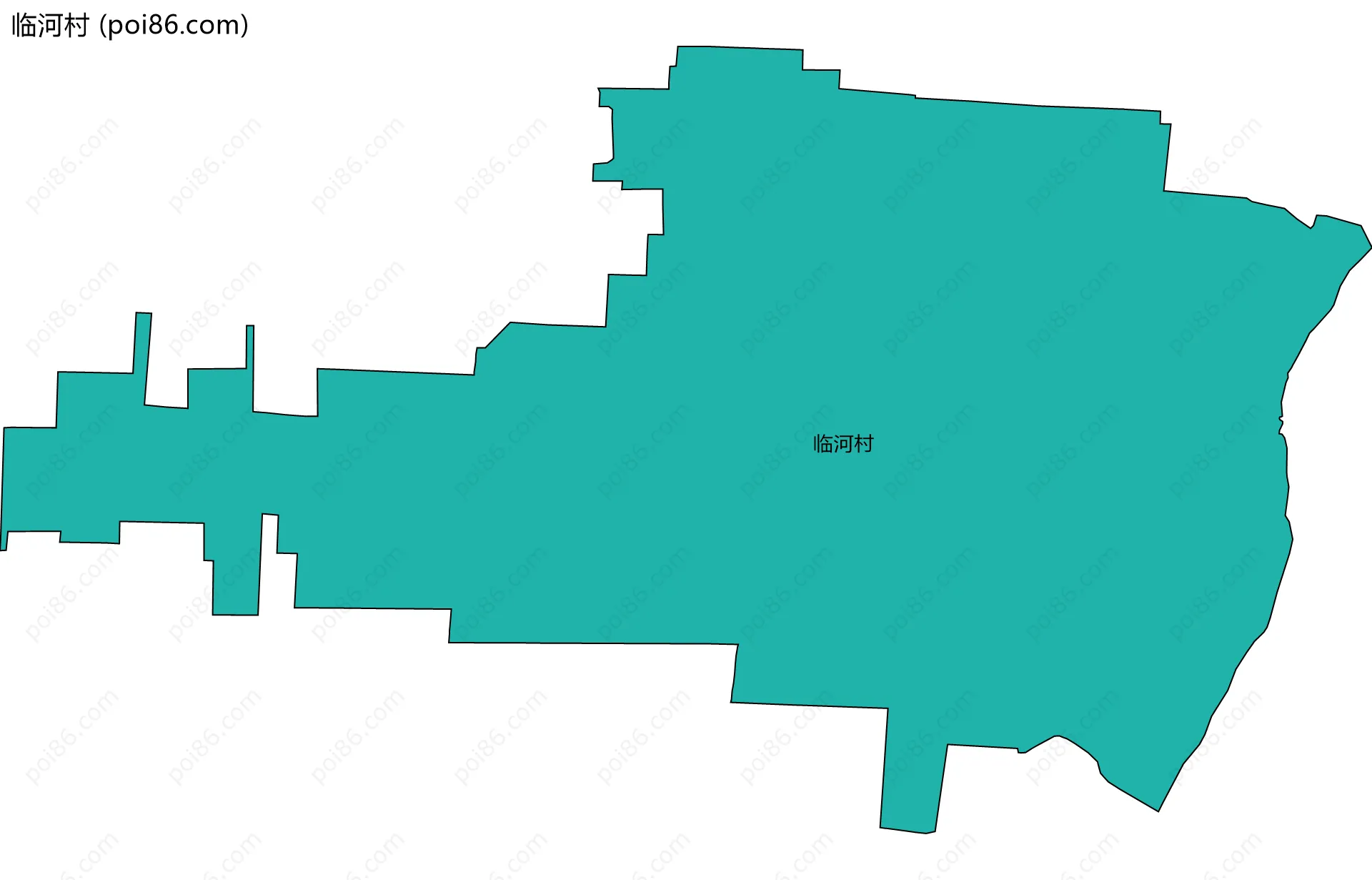 临河村边界地图