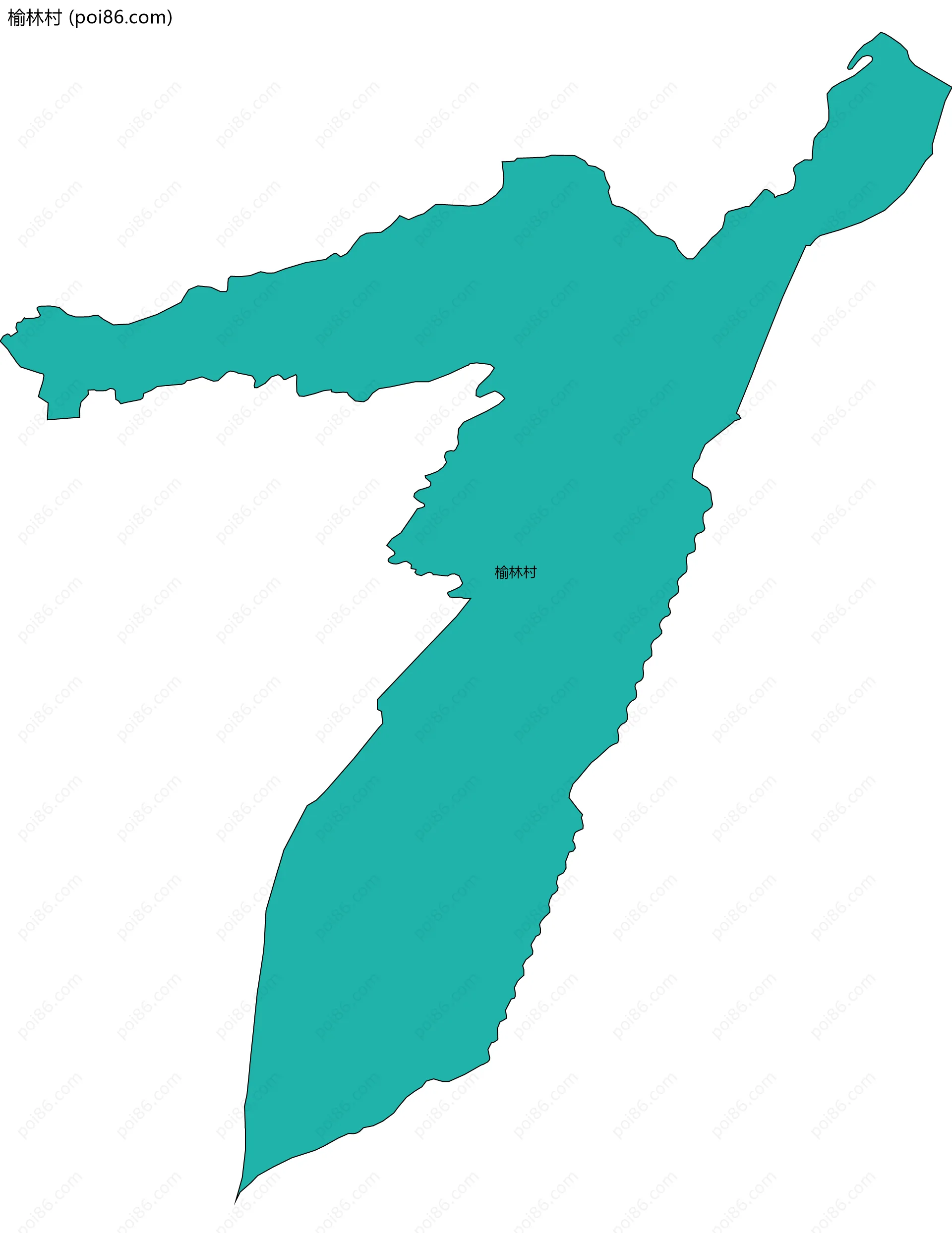 榆林村边界地图