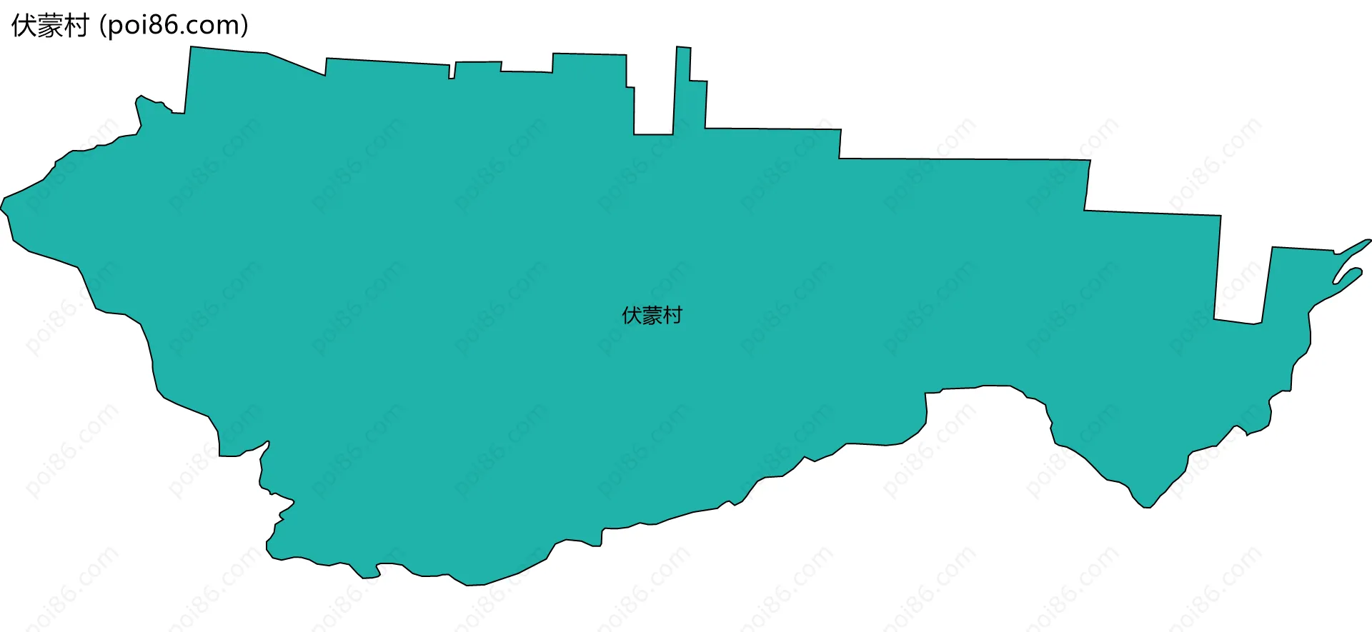 伏蒙村边界地图