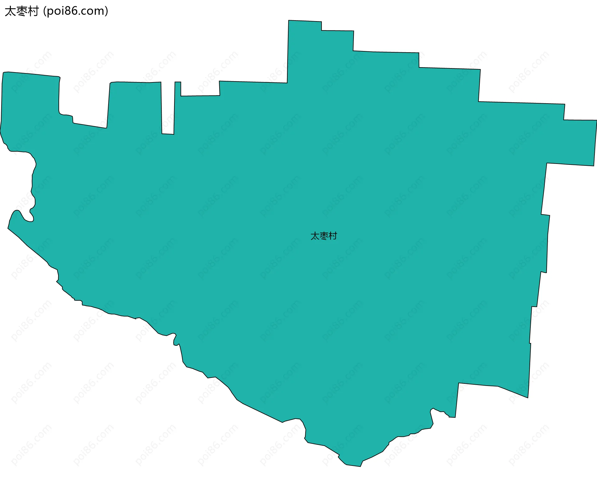 太枣村边界地图