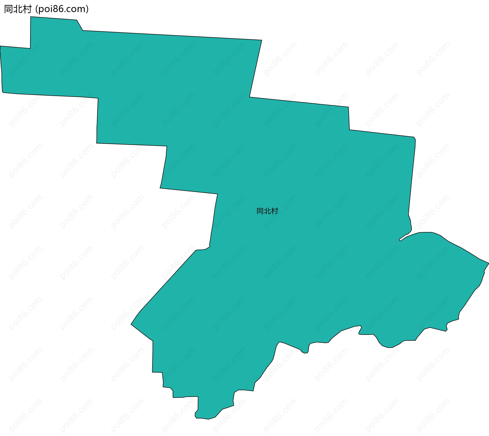 同北村边界地图