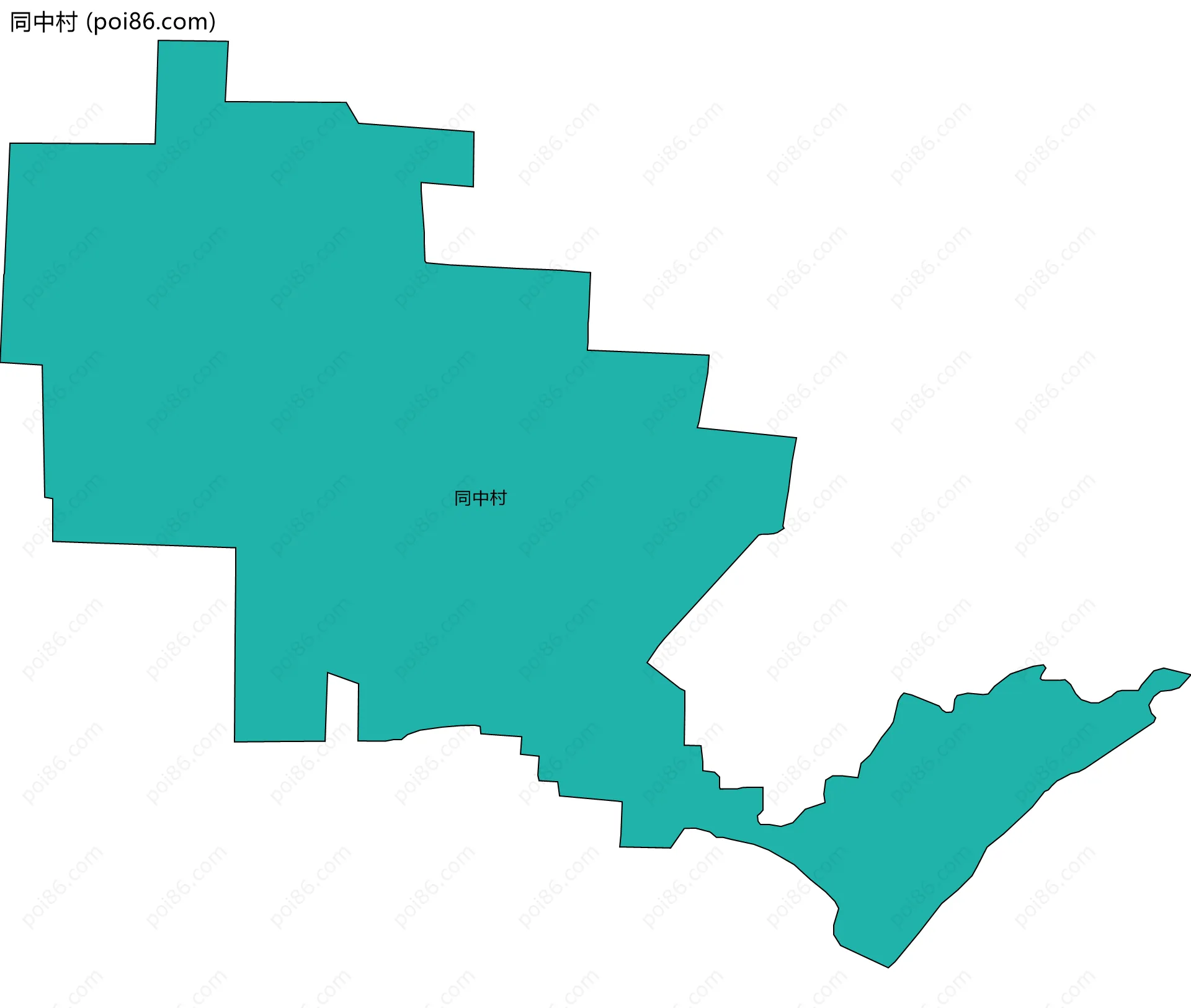 同中村边界地图