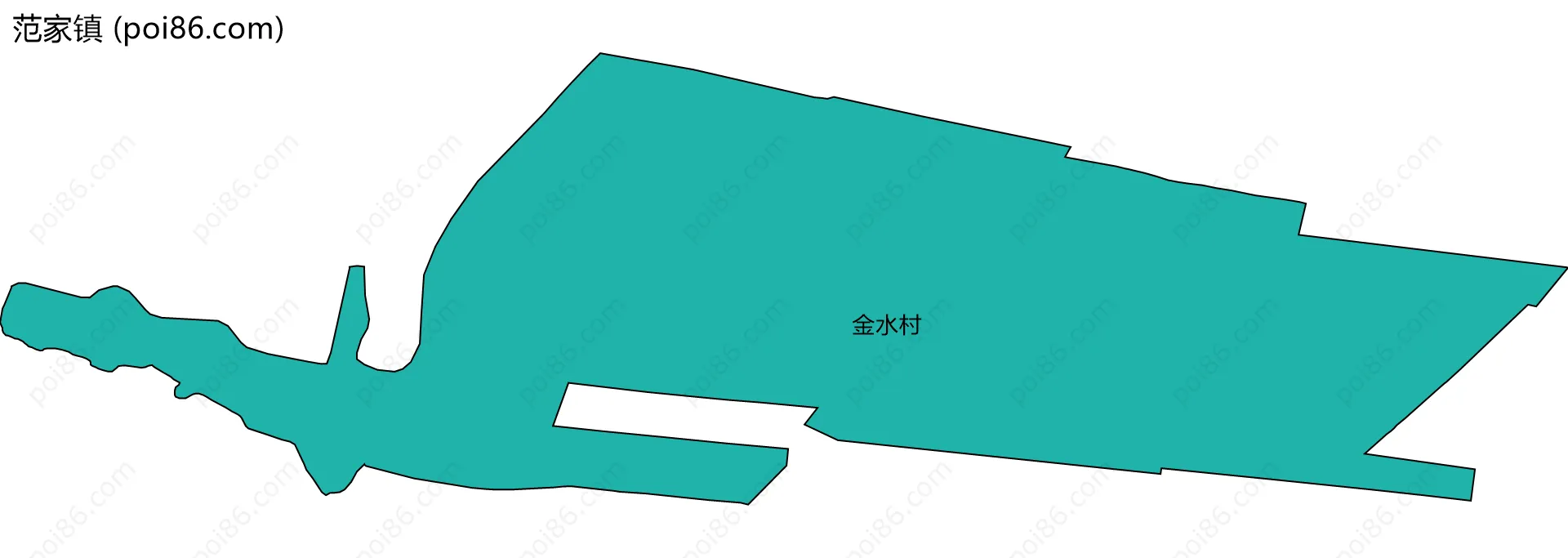 范家镇边界地图(五级行政区划)