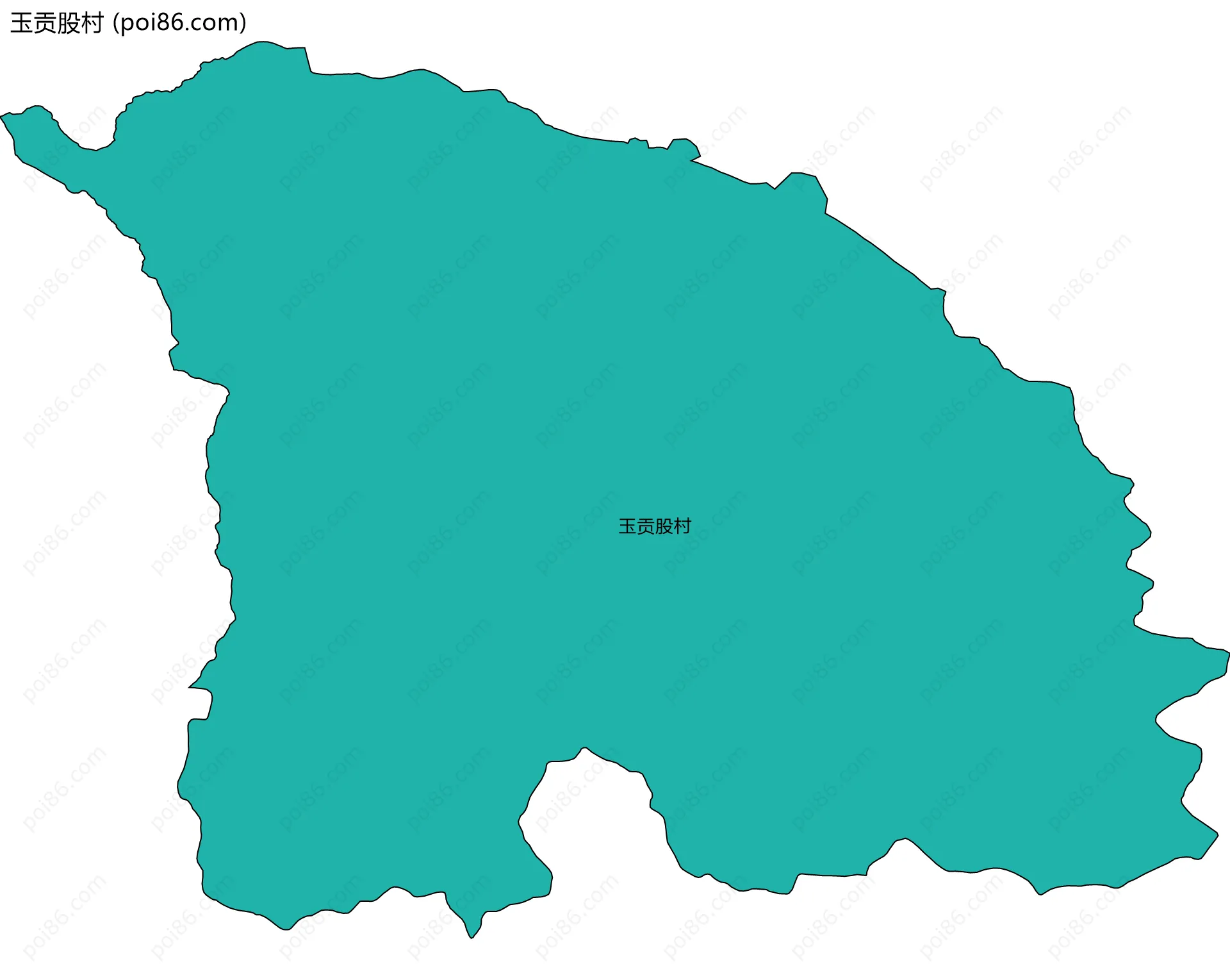 玉贡股村边界地图