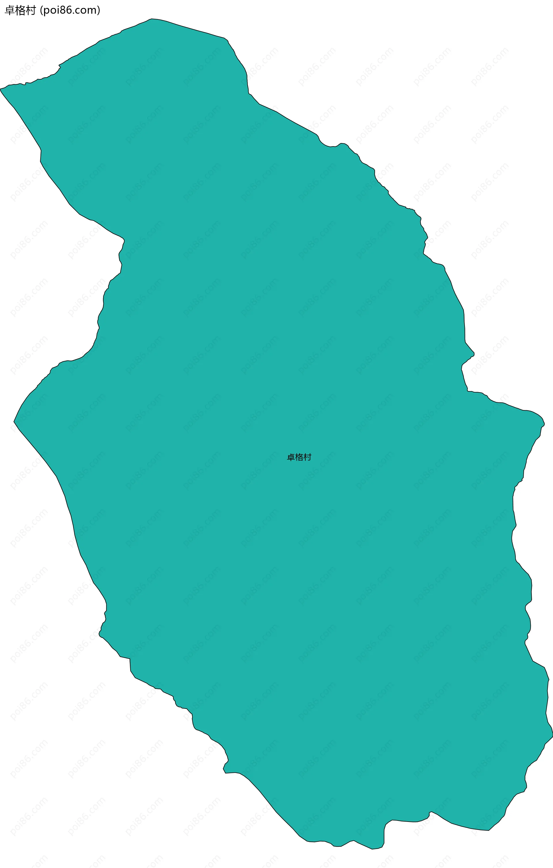 卓格村边界地图