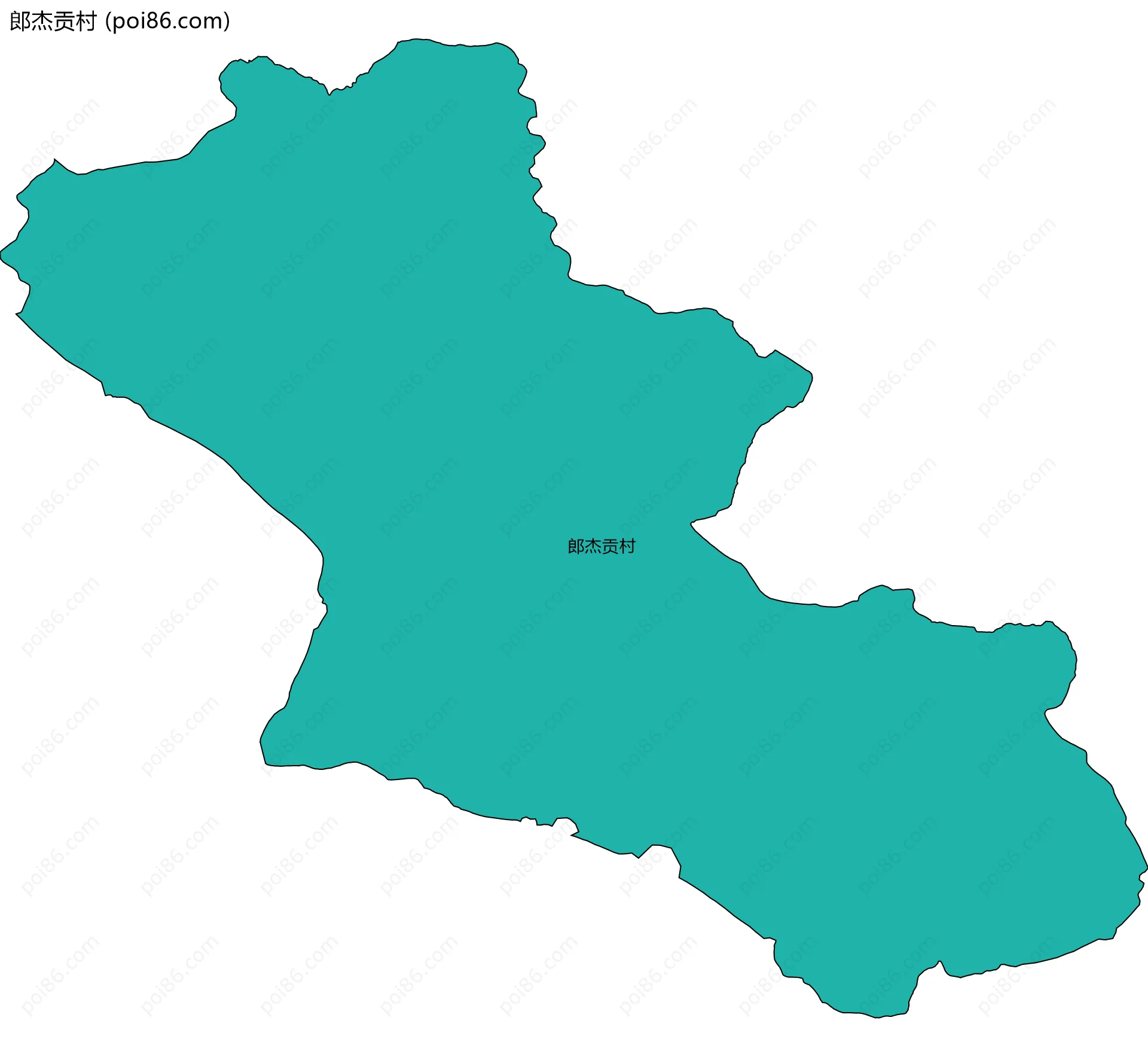 郎杰贡村边界地图
