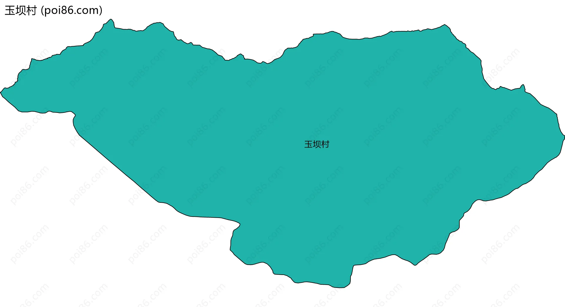 玉坝村边界地图