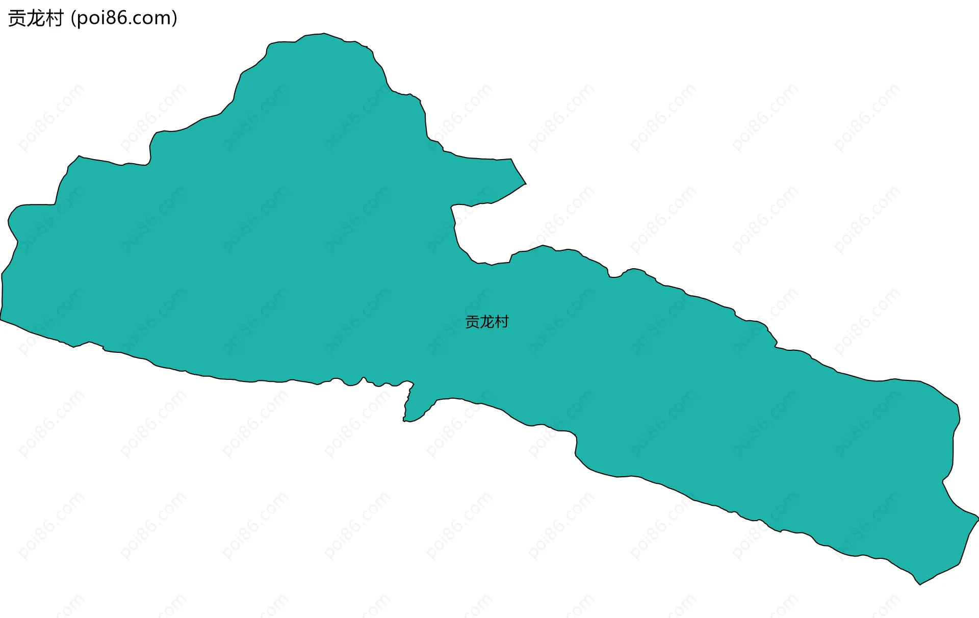 贡龙村边界地图