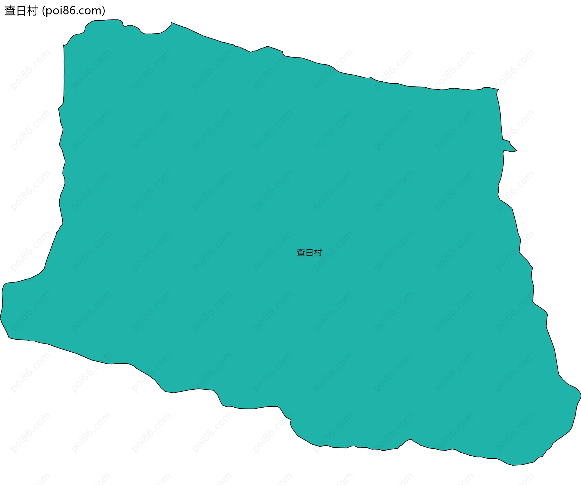查日村边界地图