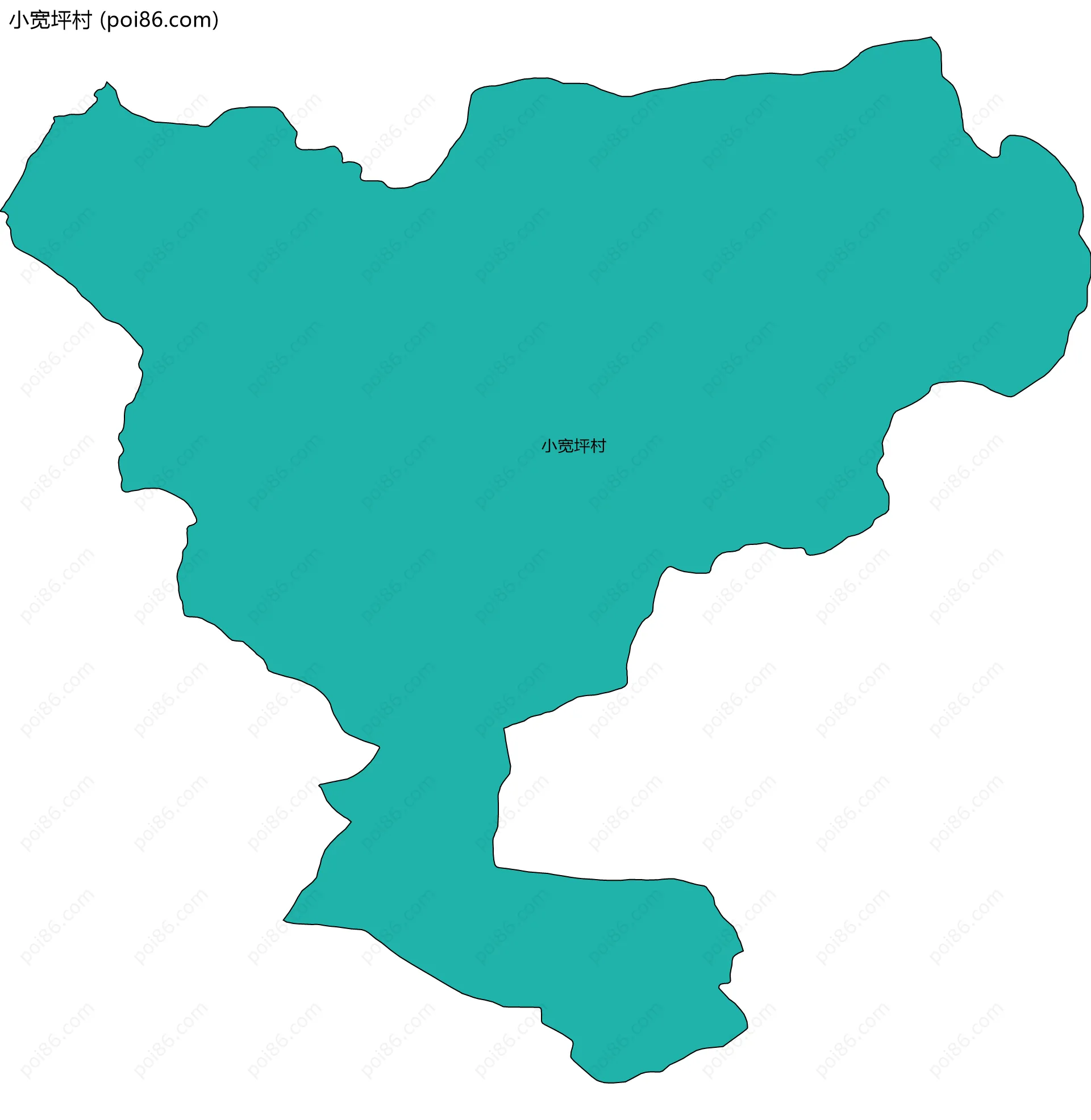 小宽坪村边界地图