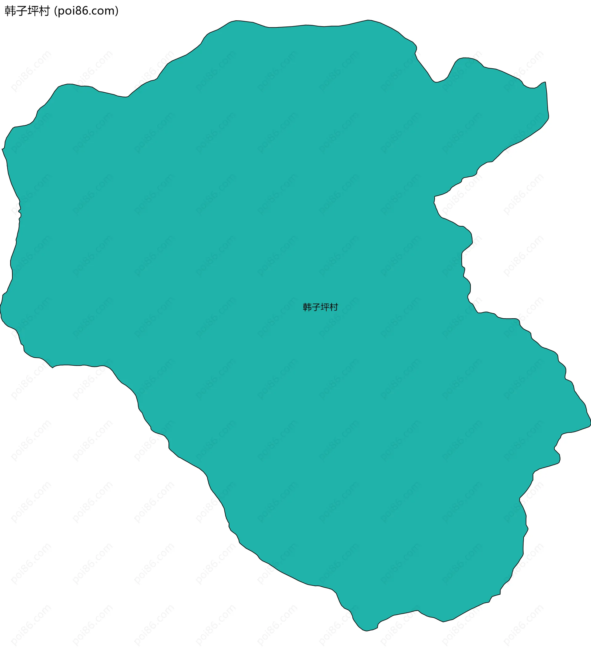 韩子坪村边界地图