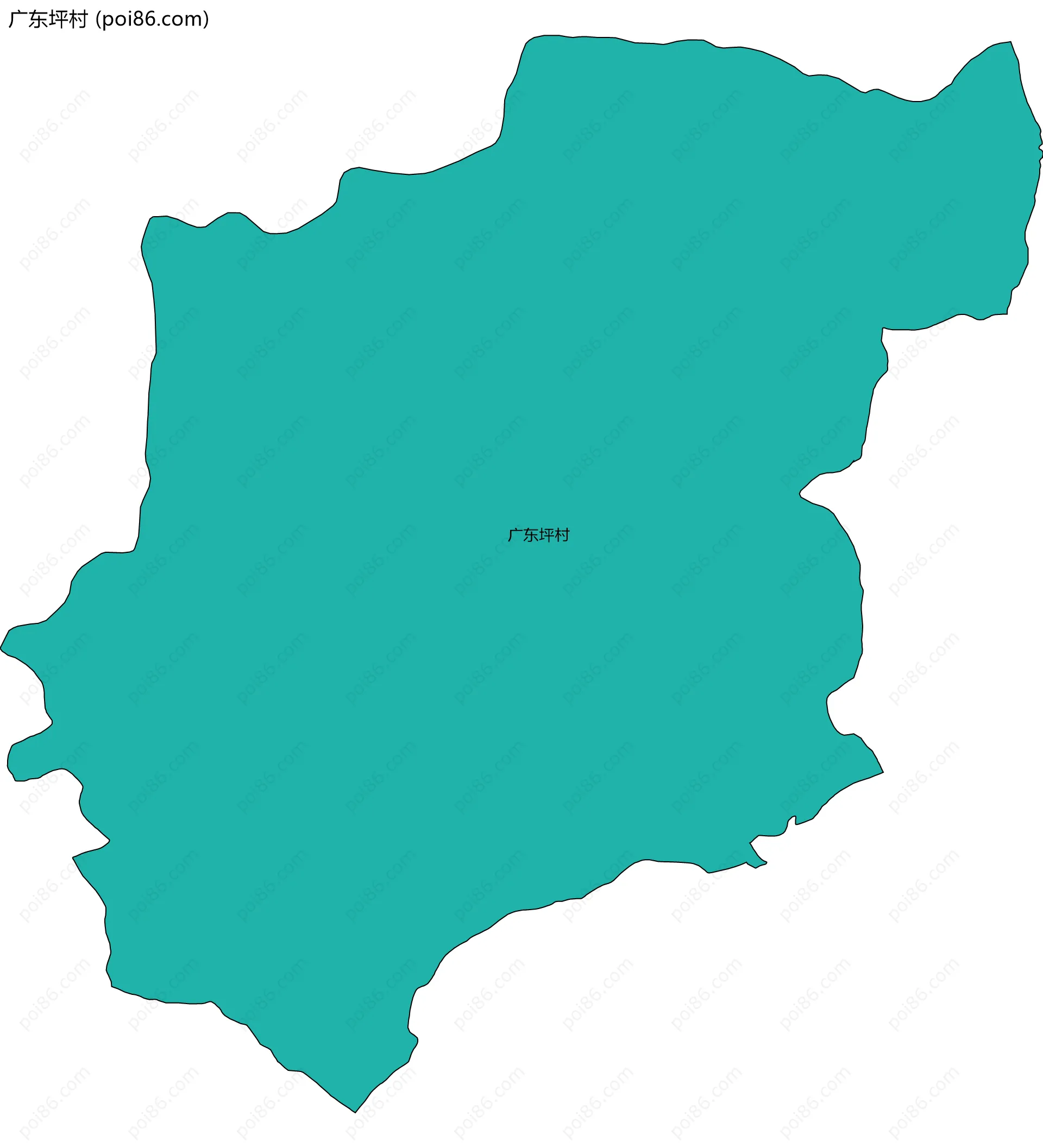 广东坪村边界地图