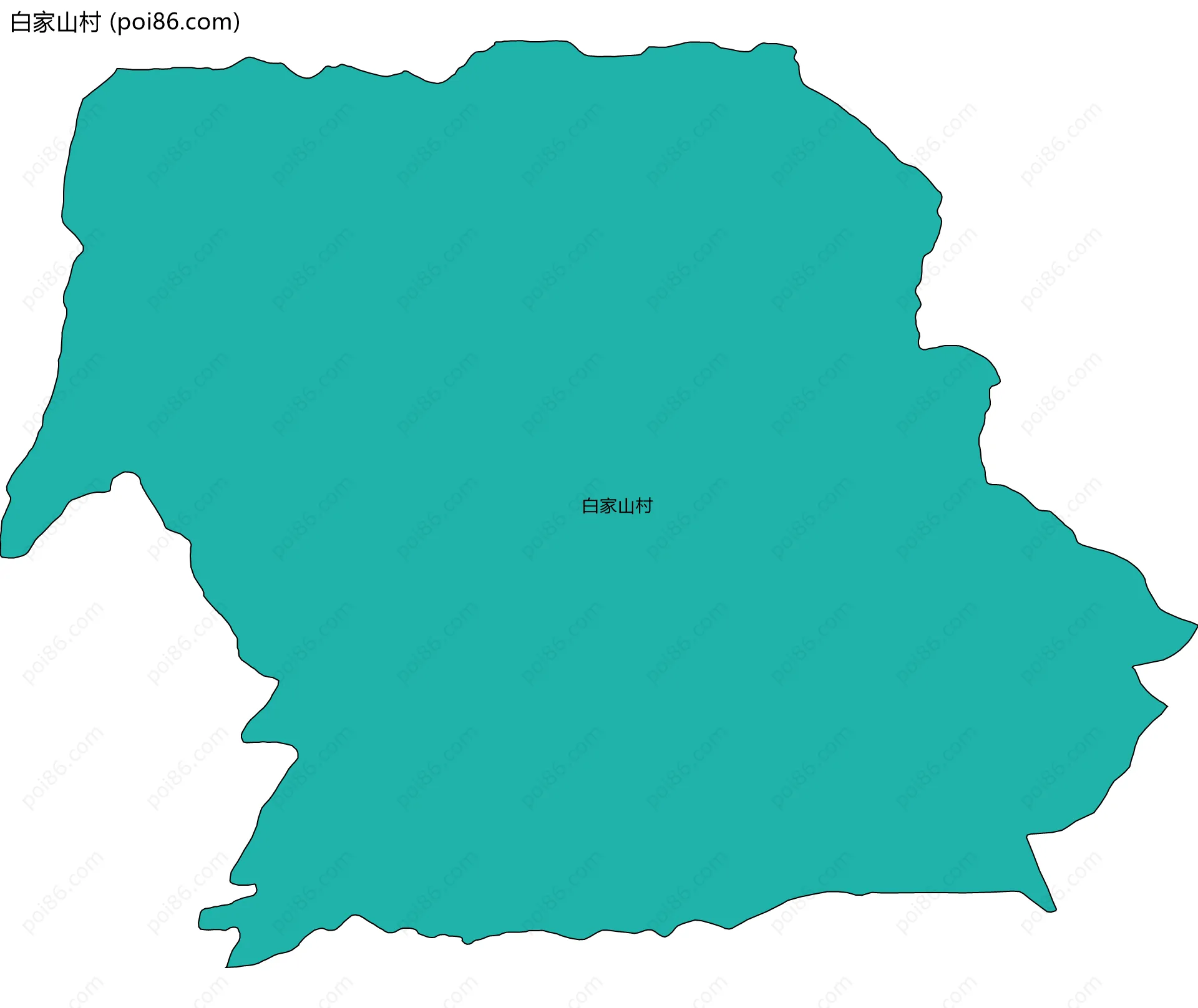 白家山村边界地图