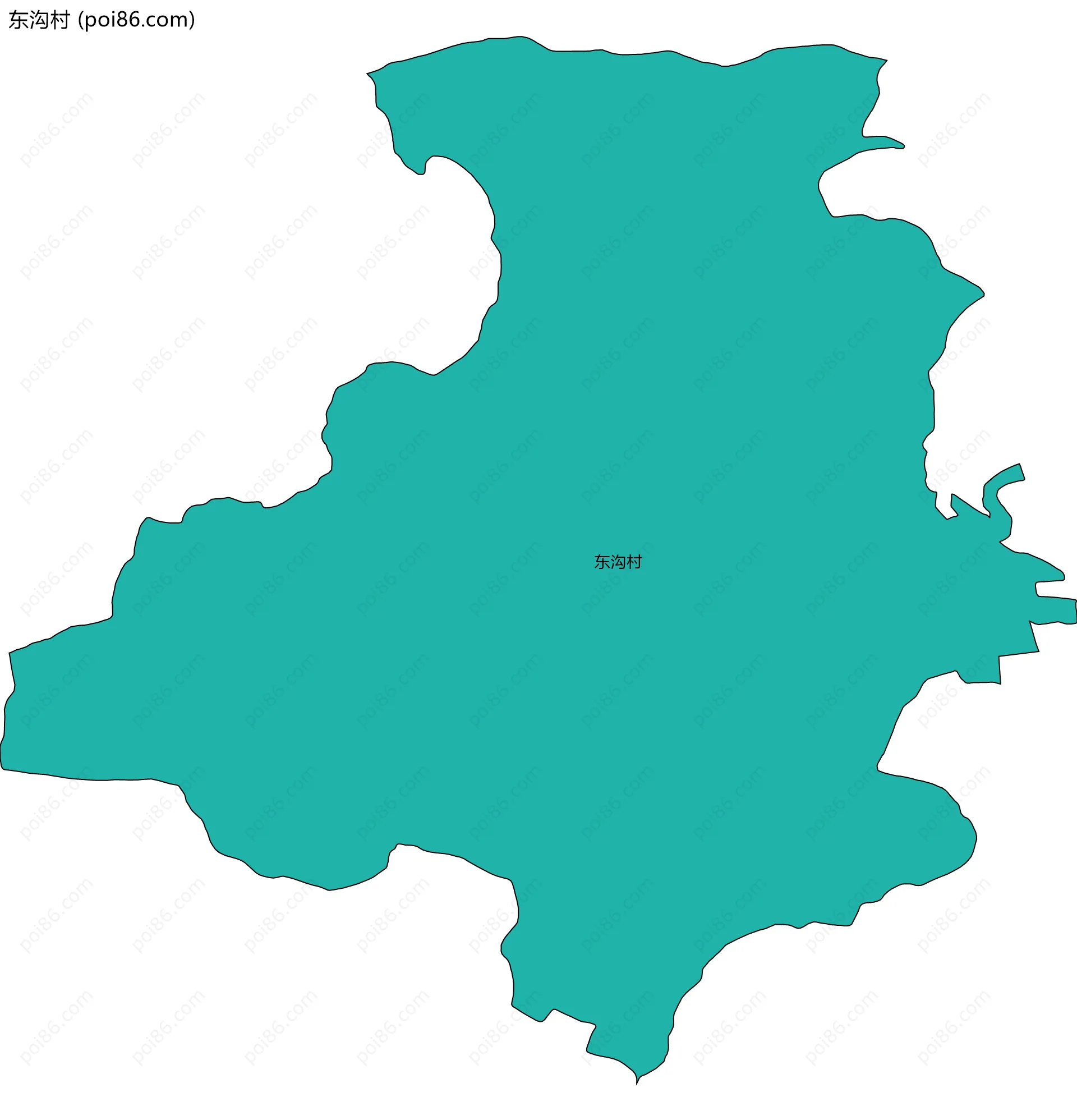 东沟村边界地图