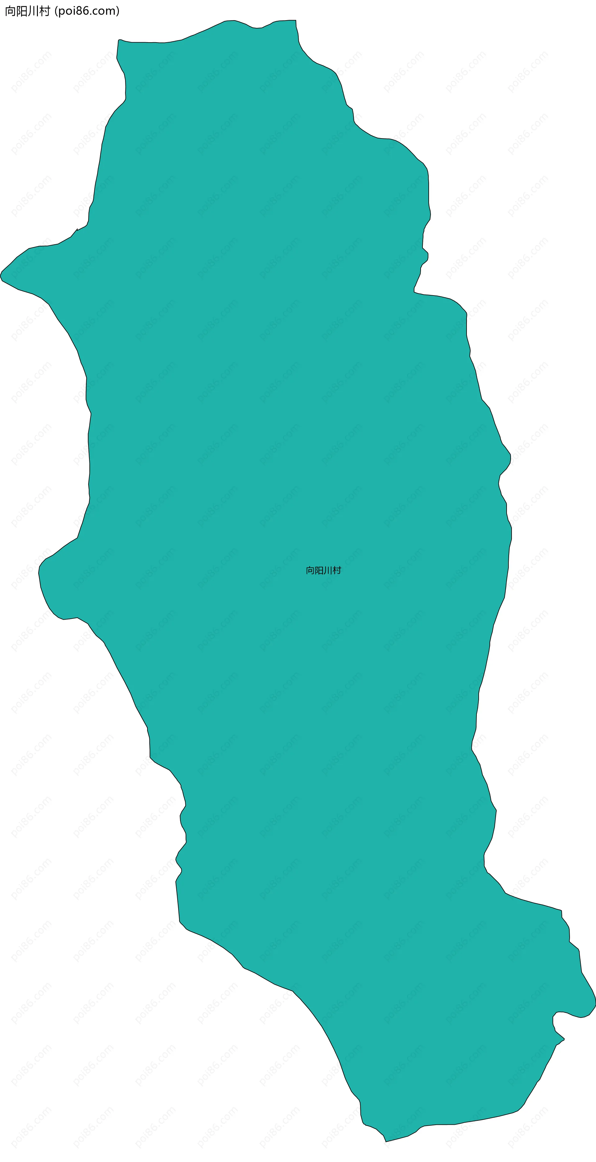 向阳川村边界地图