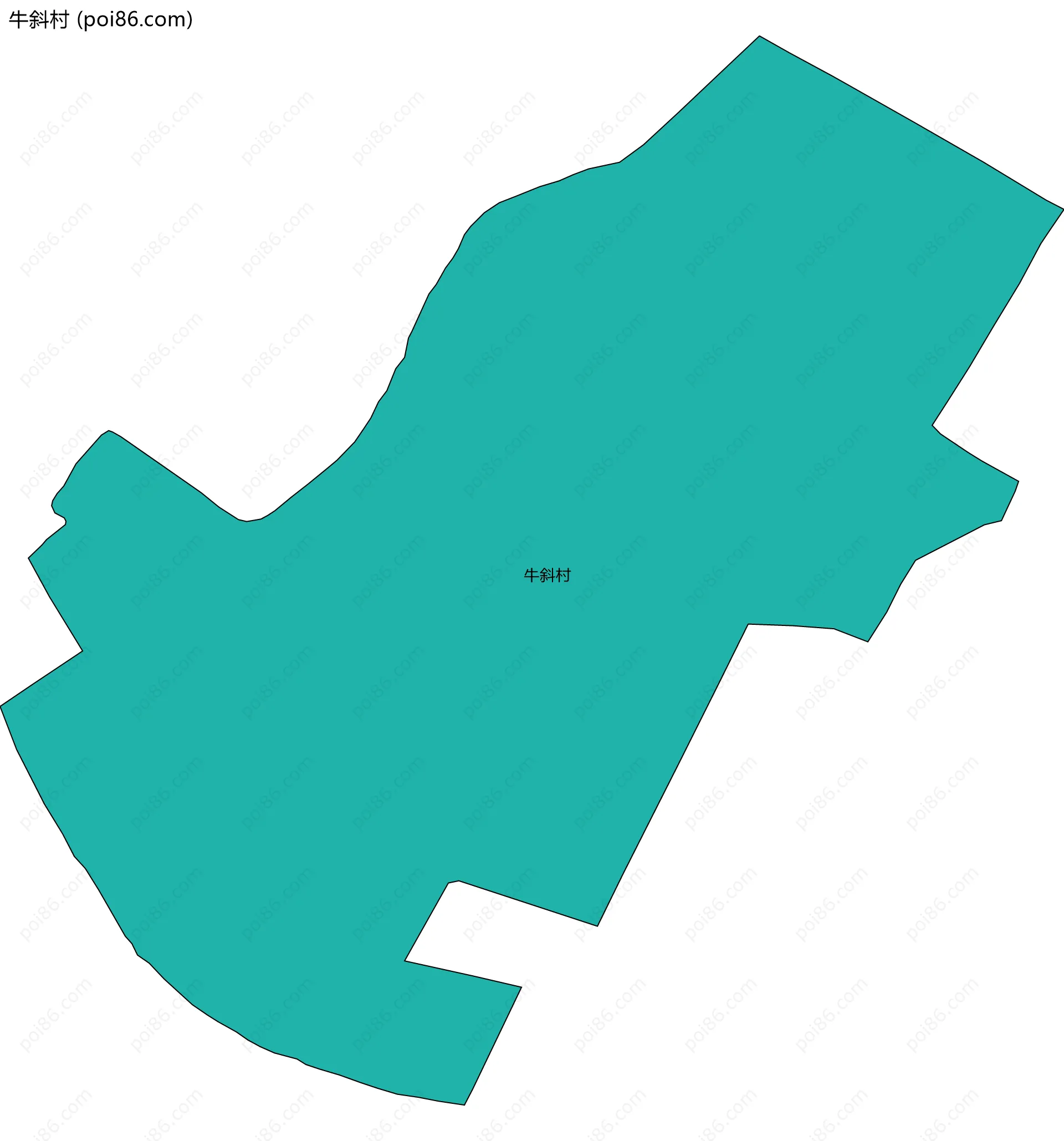 牛斜村边界地图