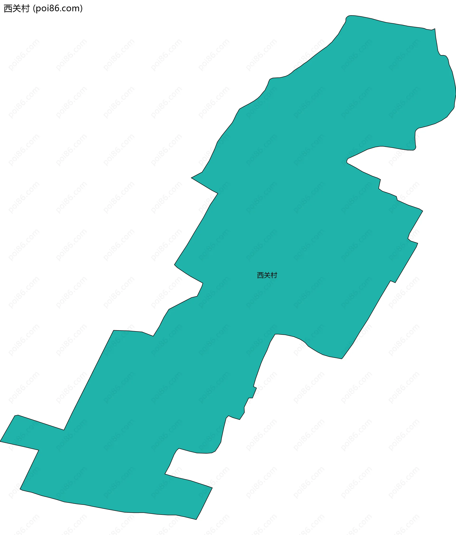 西关村边界地图
