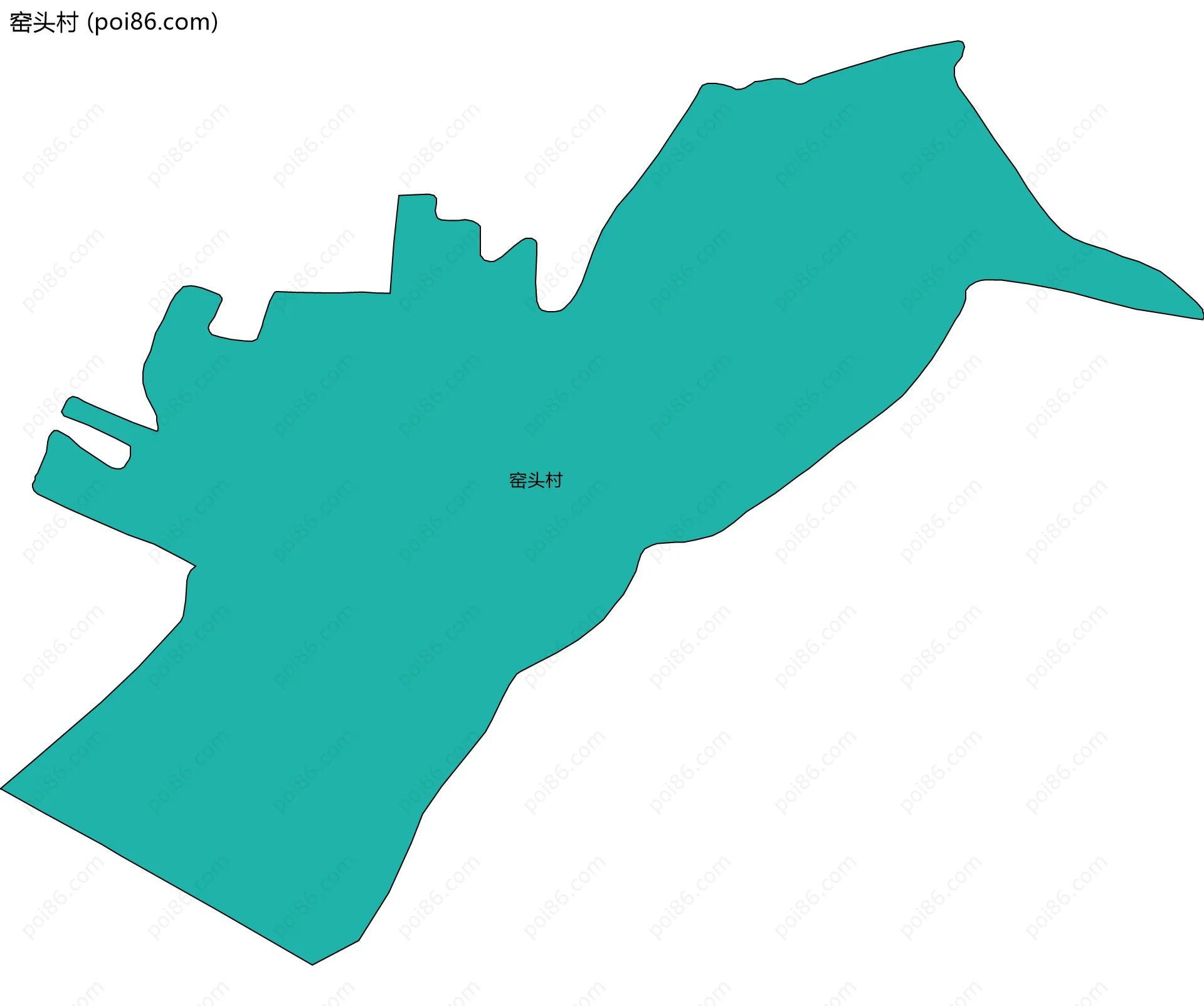 窑头村边界地图