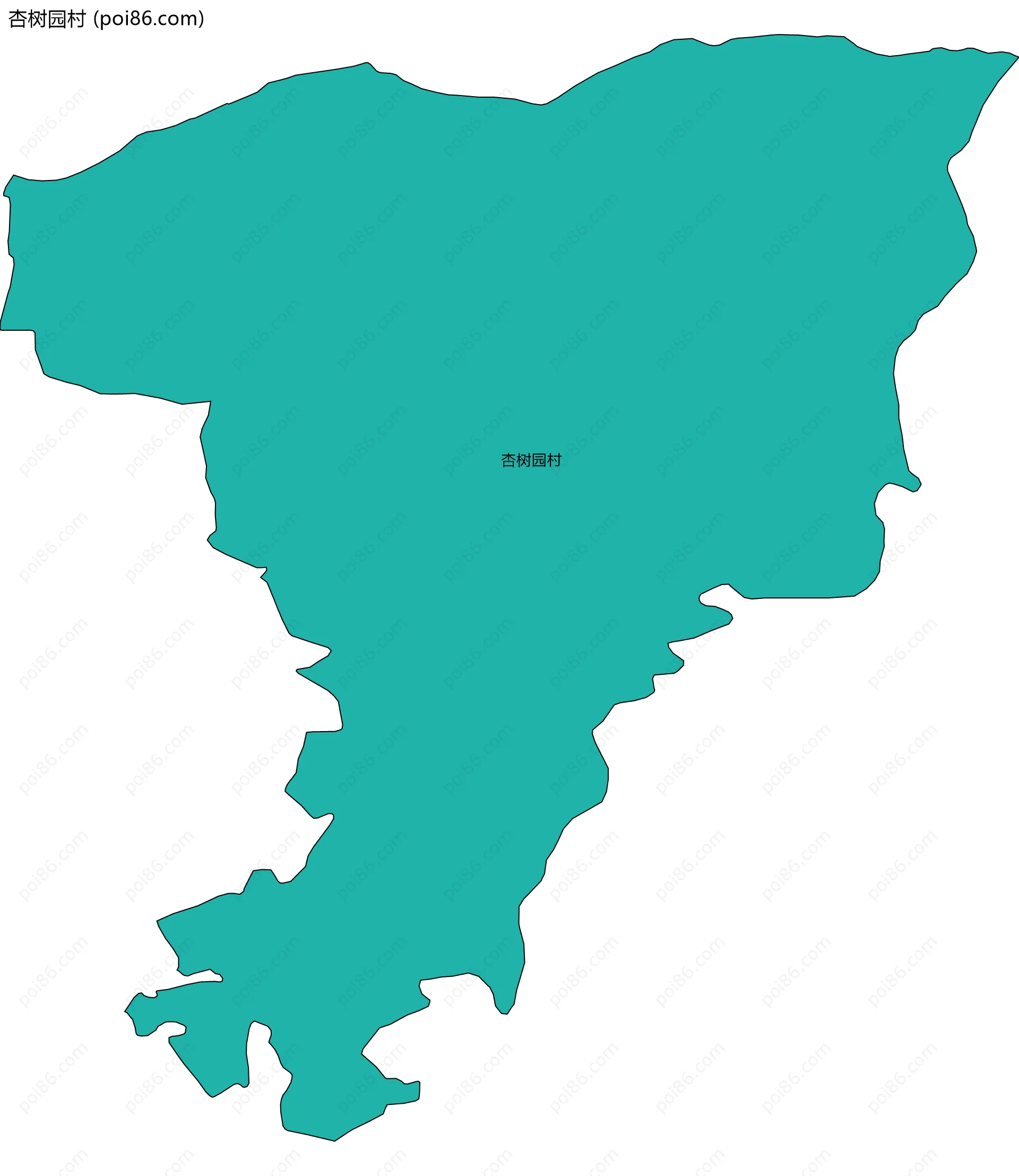 杏树园村边界地图