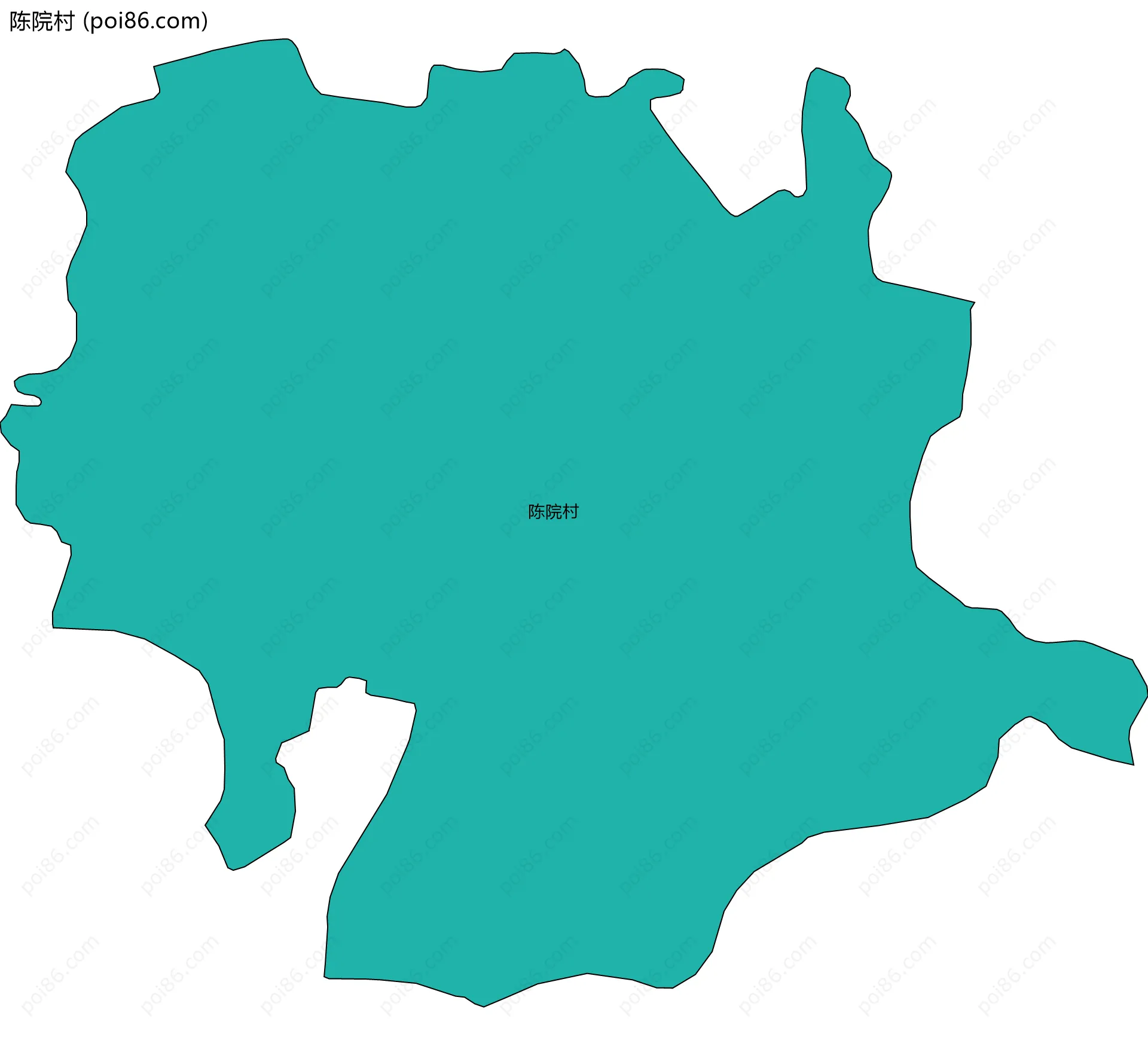 陈院村边界地图