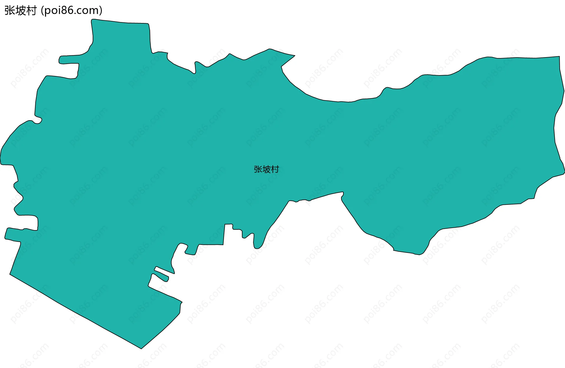 张坡村边界地图