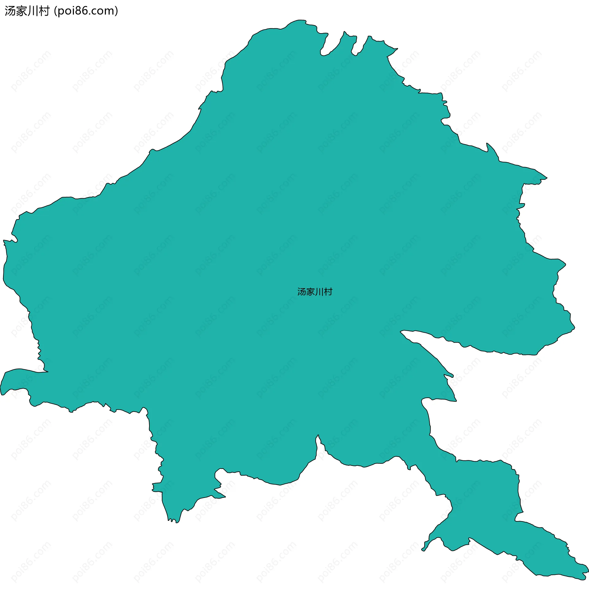 汤家川村边界地图