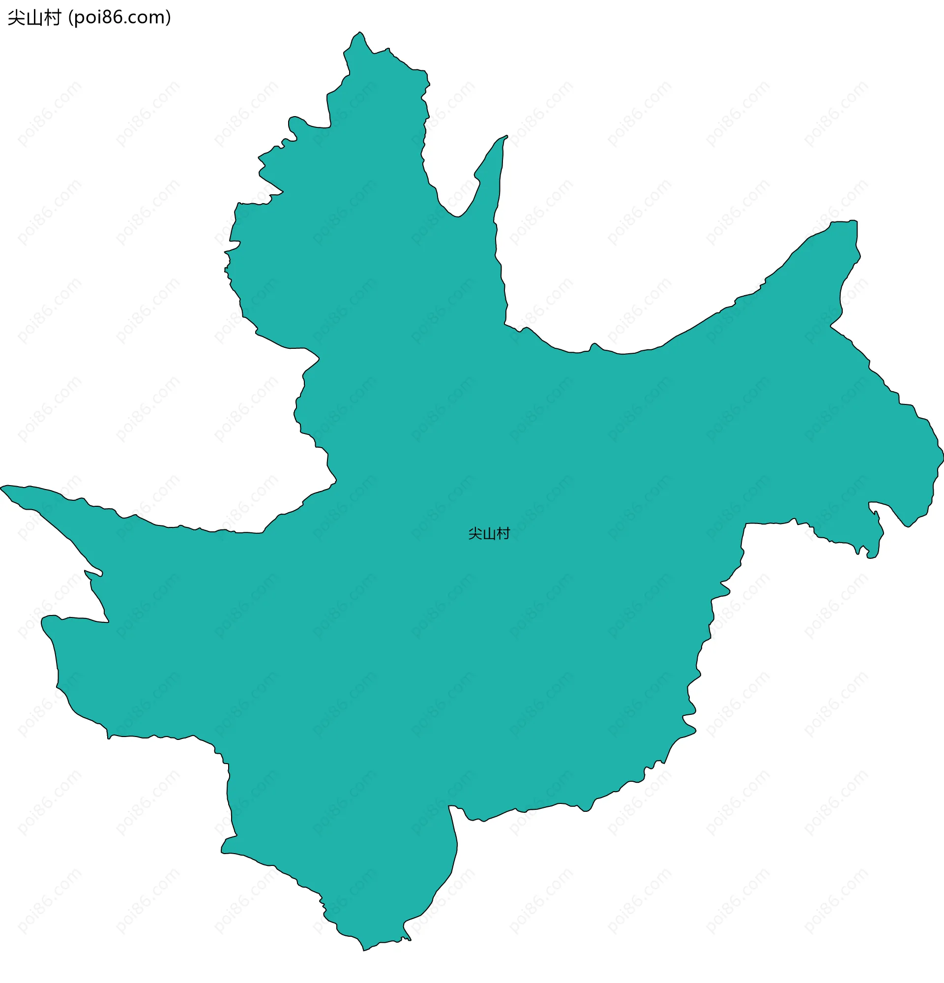 尖山村边界地图