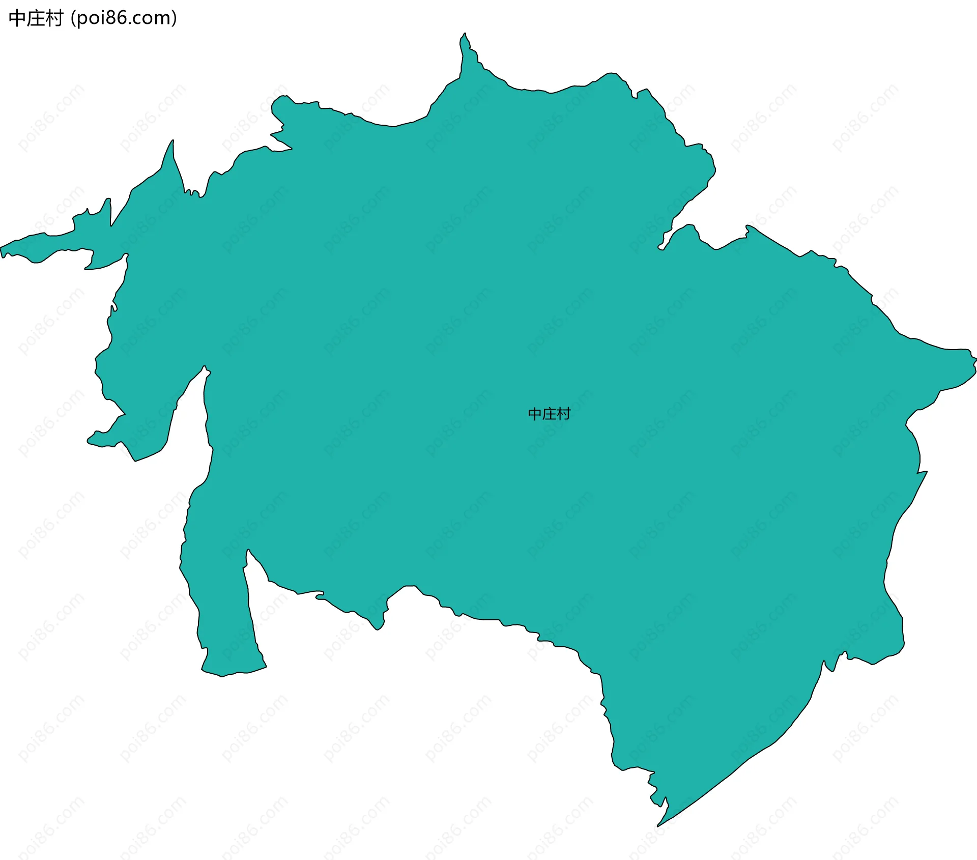 中庄村边界地图