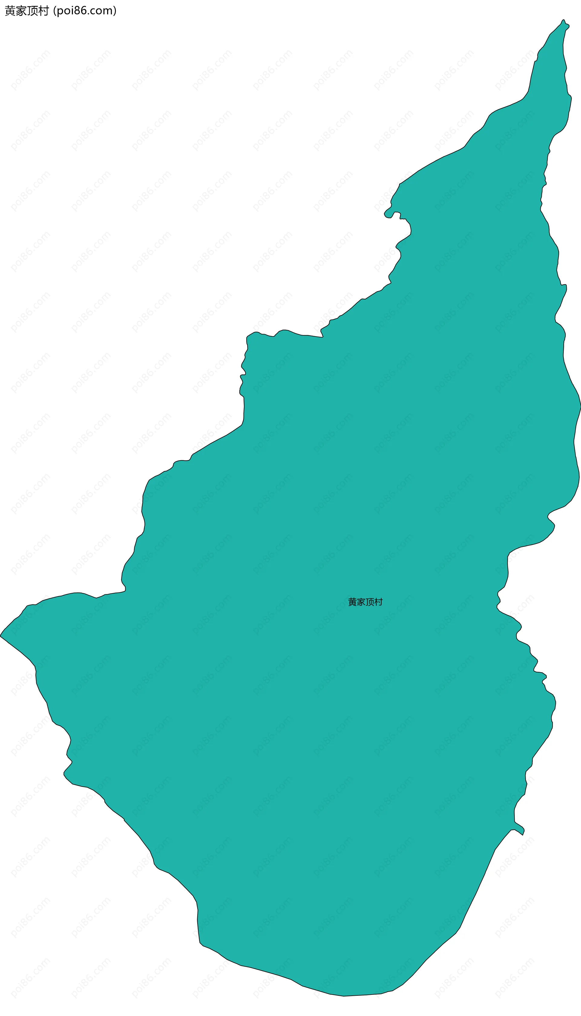 黄家顶村边界地图