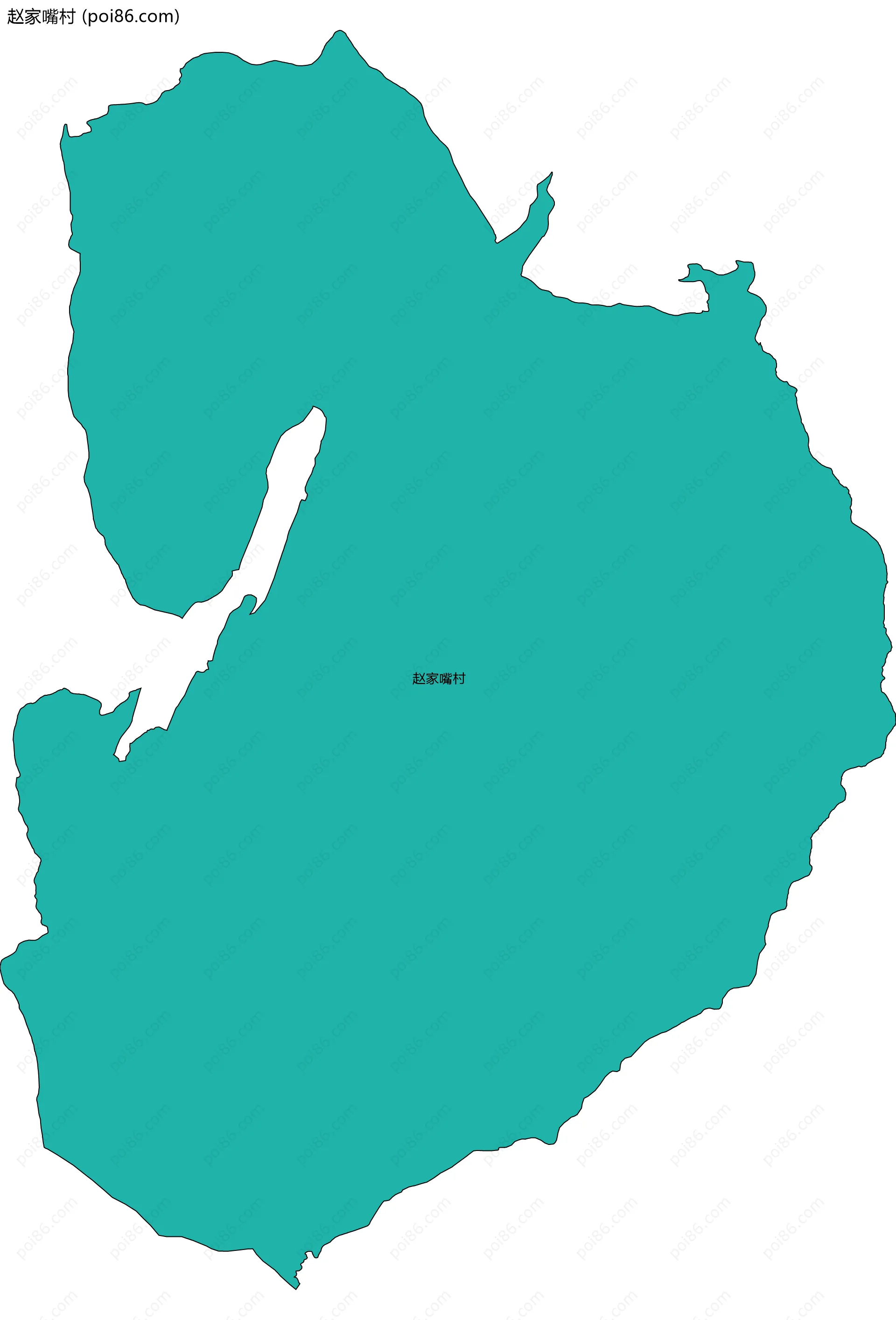 赵家嘴村边界地图