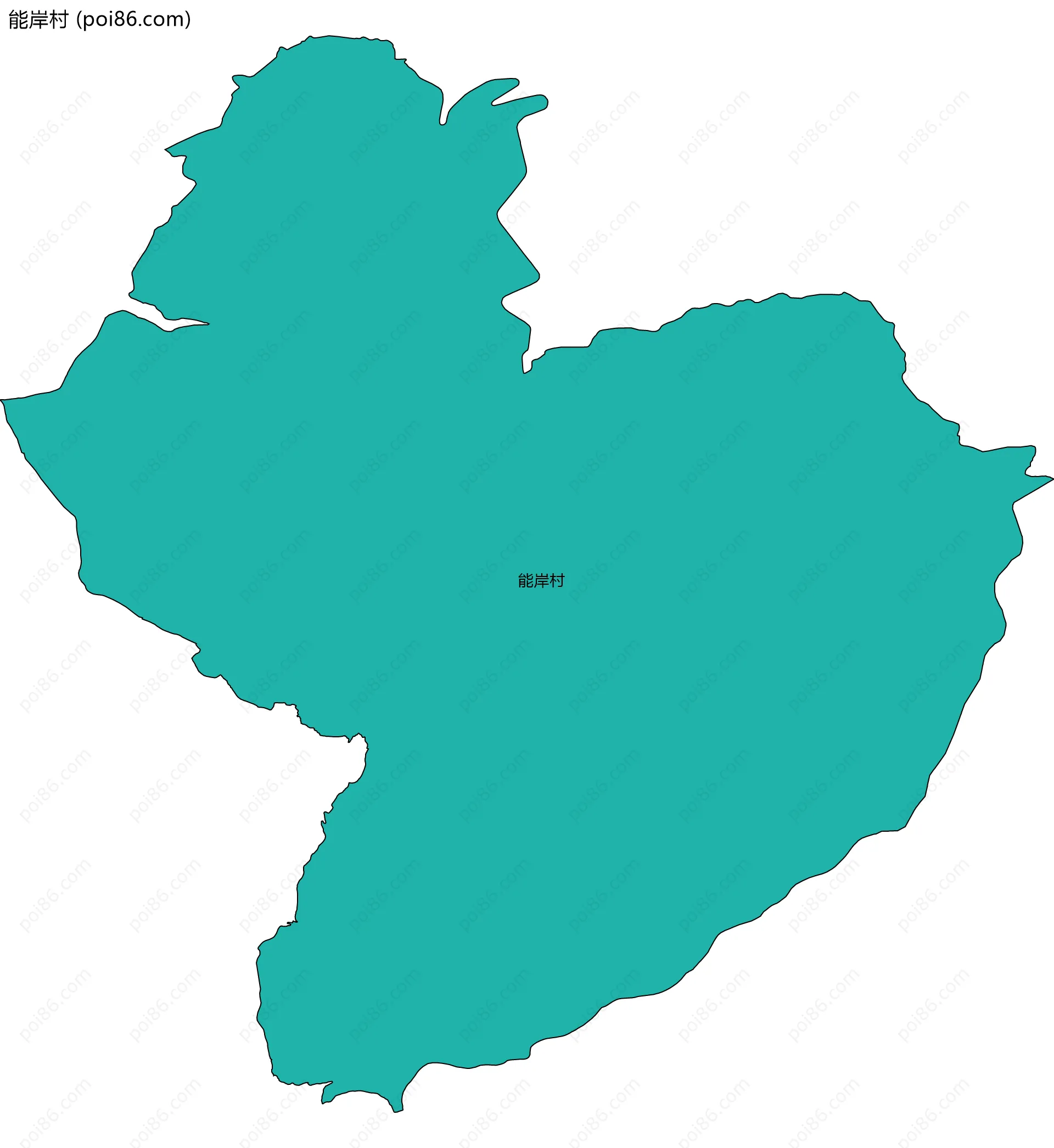 能岸村边界地图