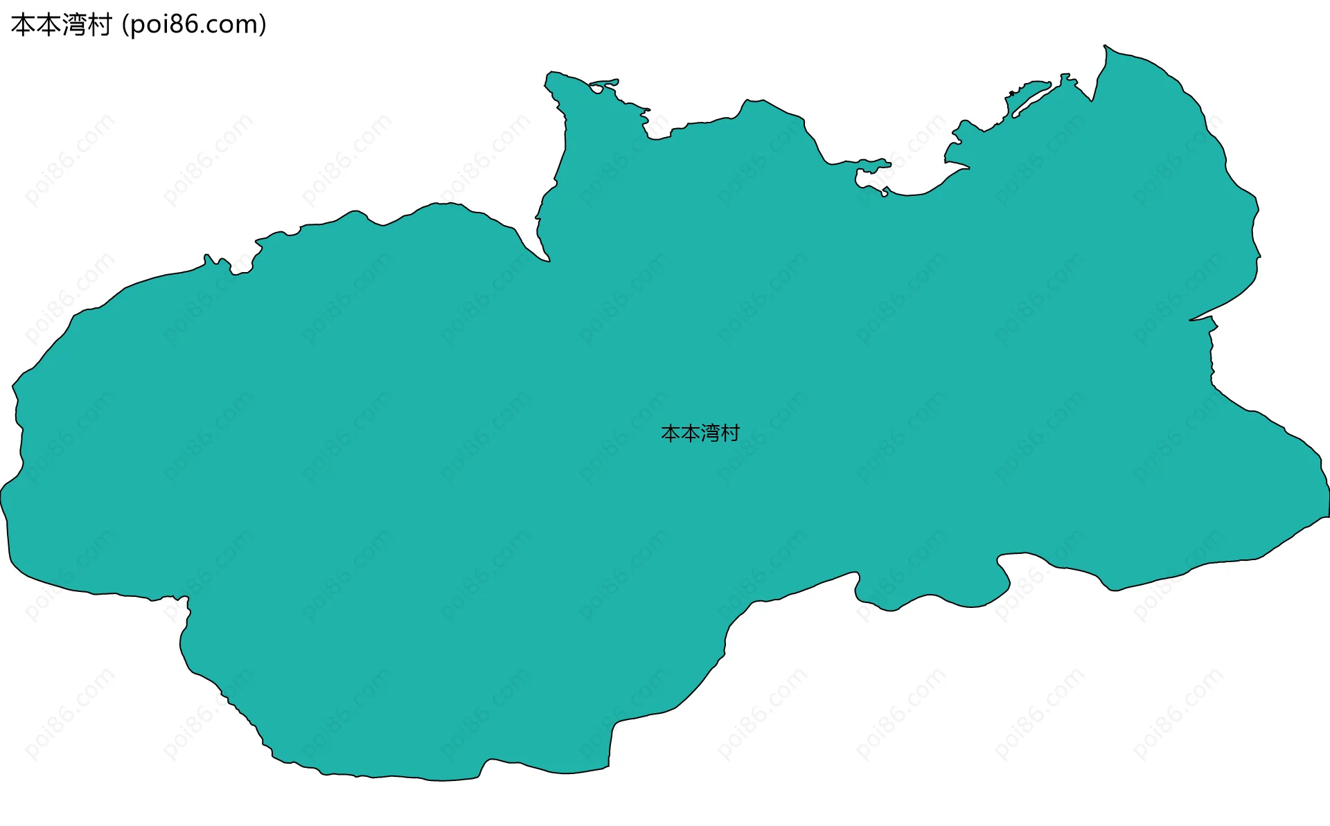 本本湾村边界地图