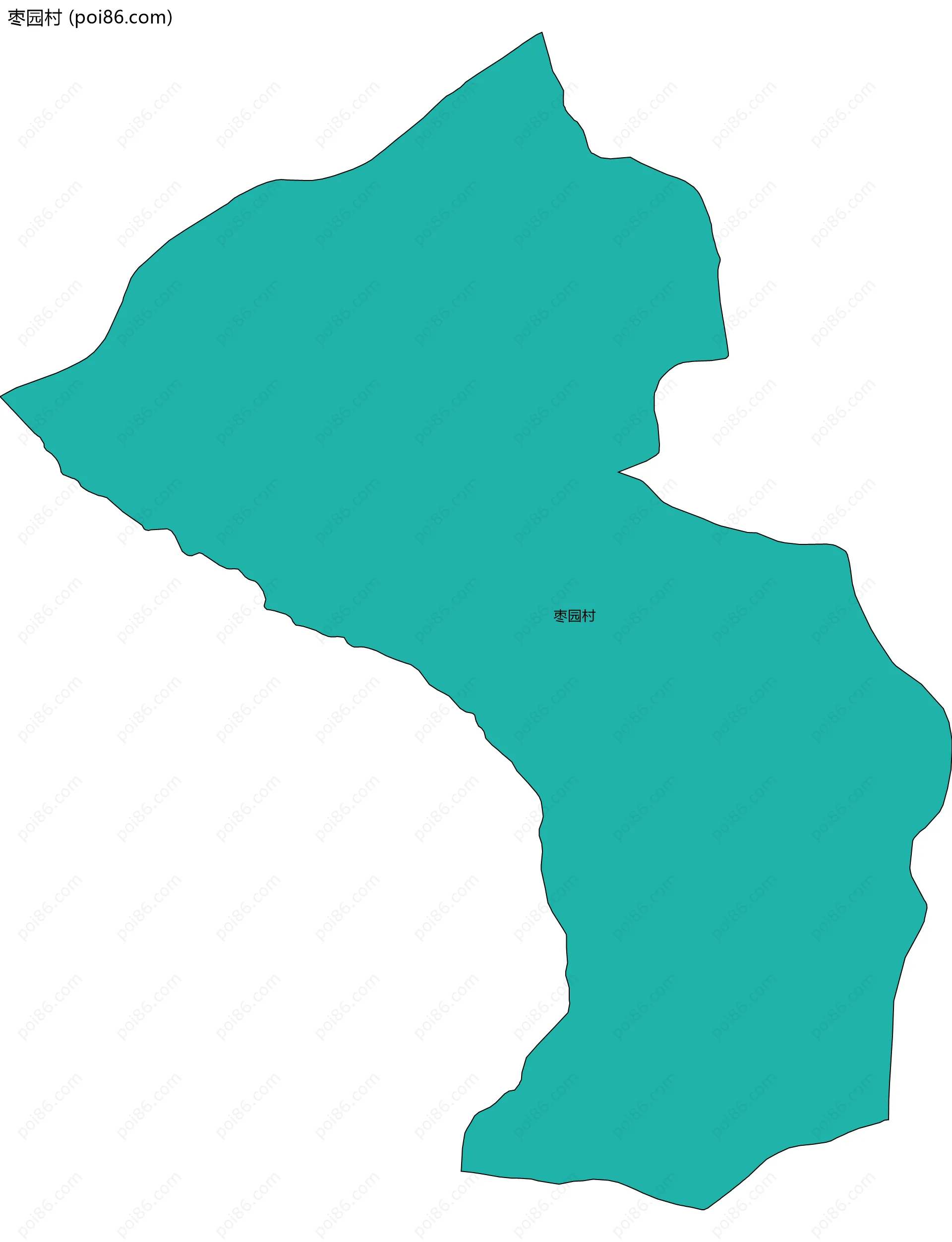 枣园村边界地图