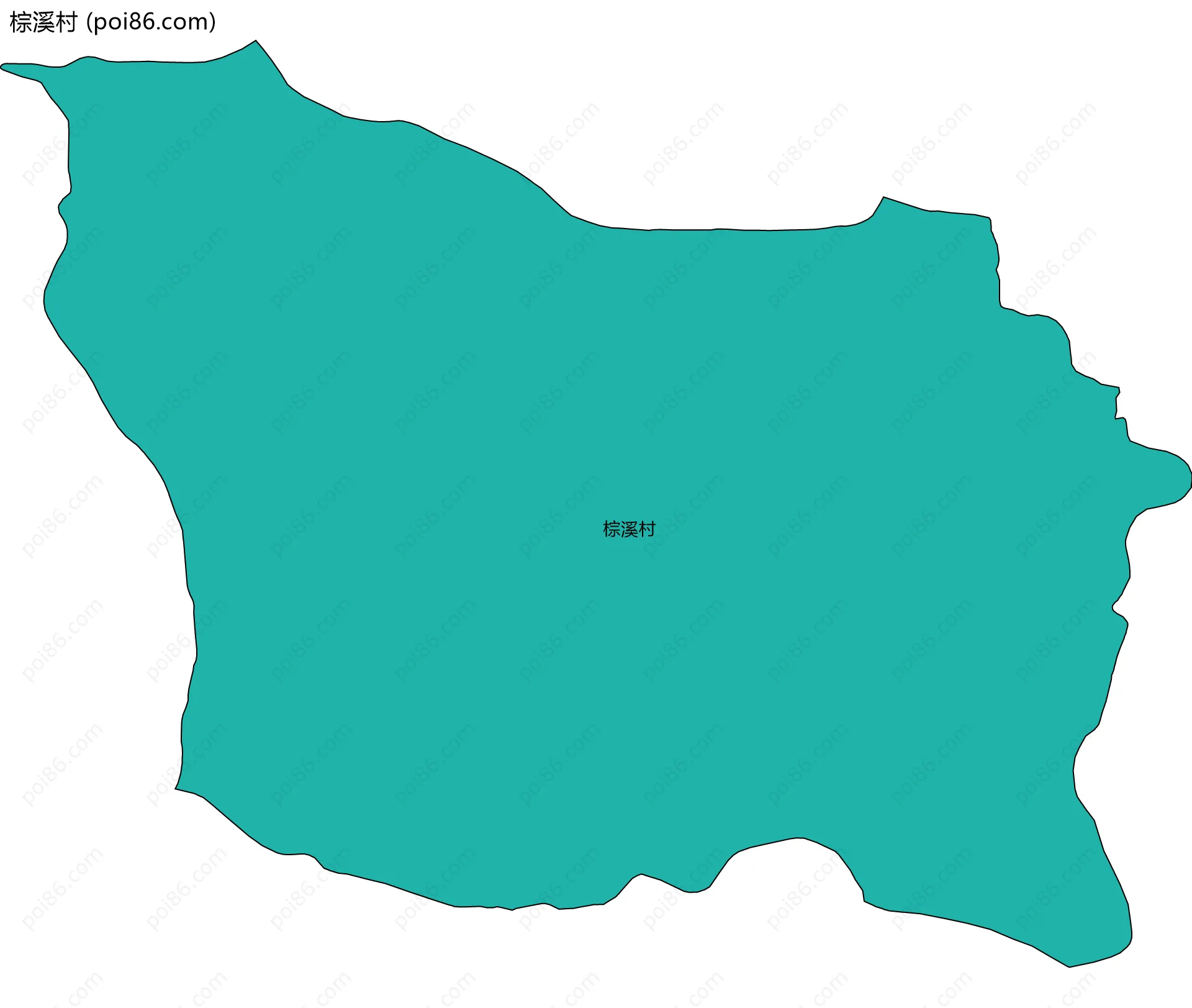 棕溪村边界地图