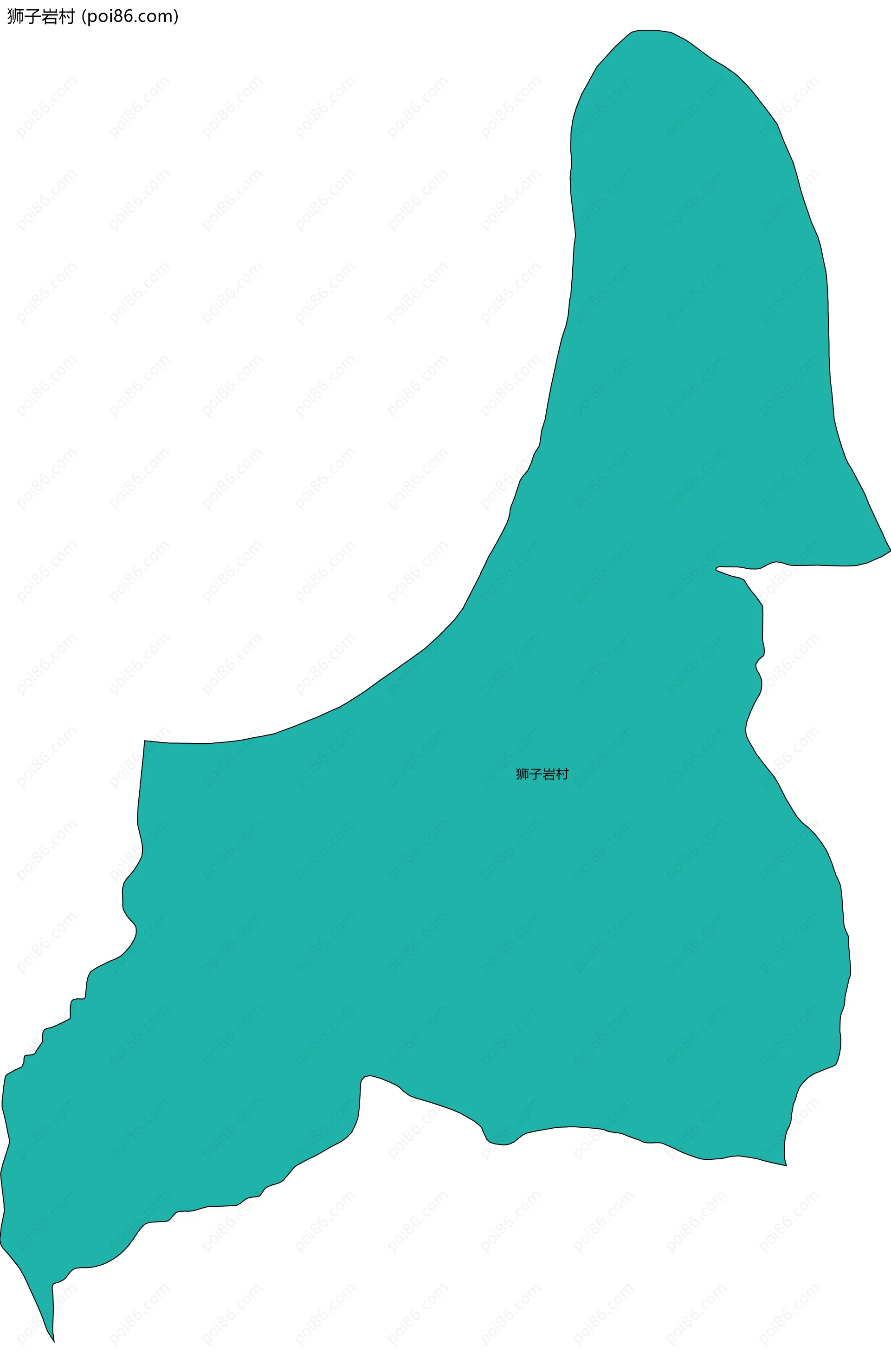 狮子岩村边界地图