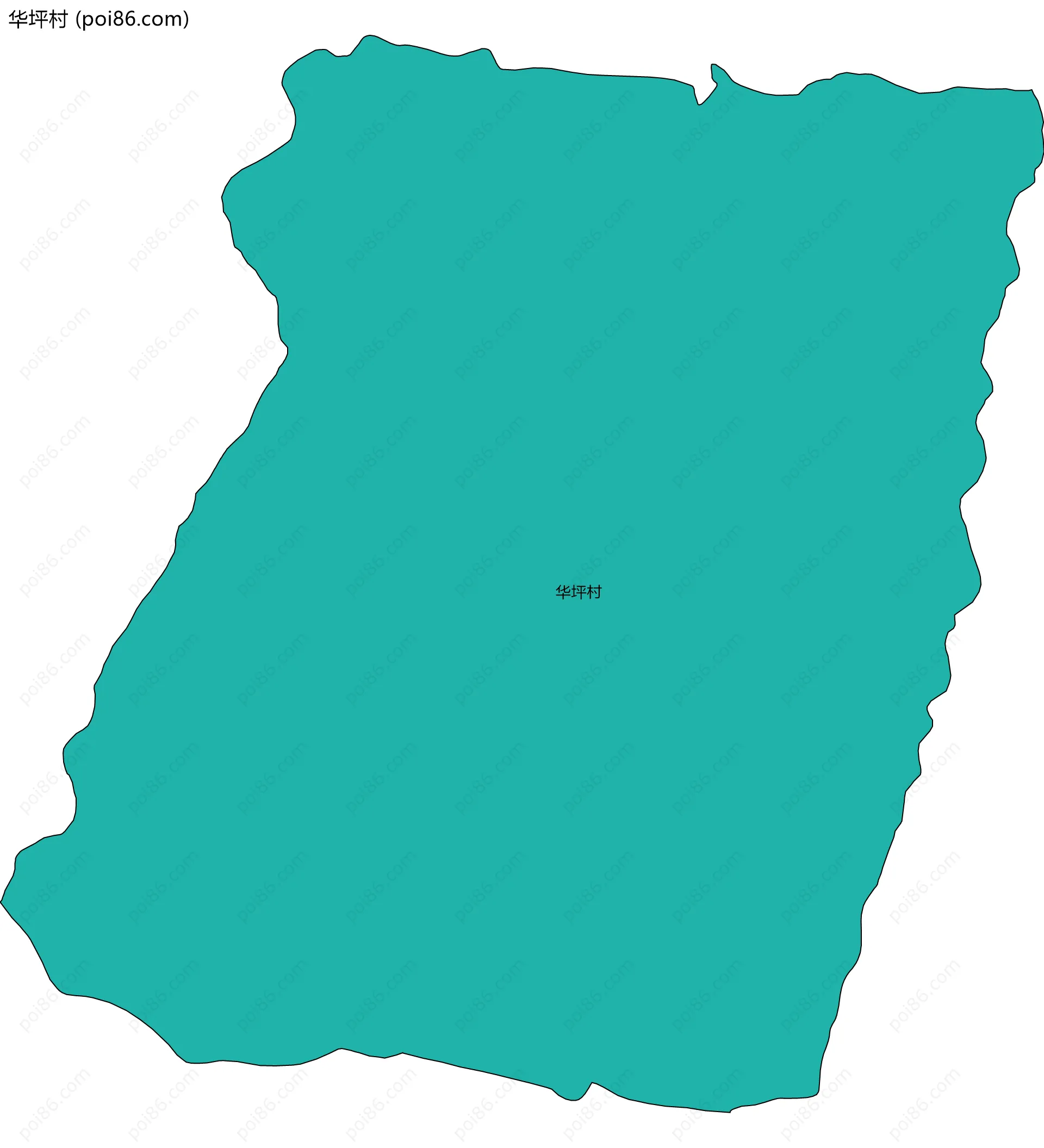 华坪村边界地图