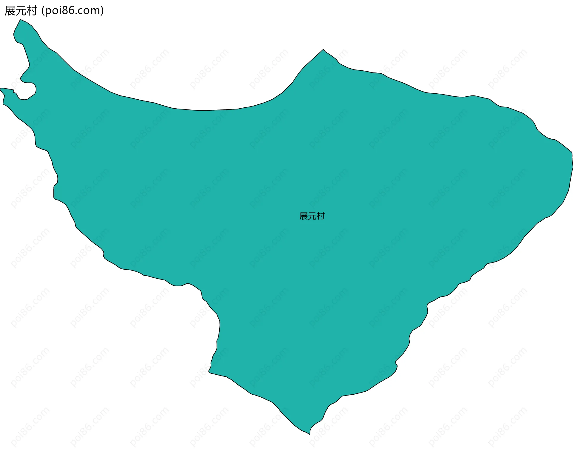 展元村边界地图