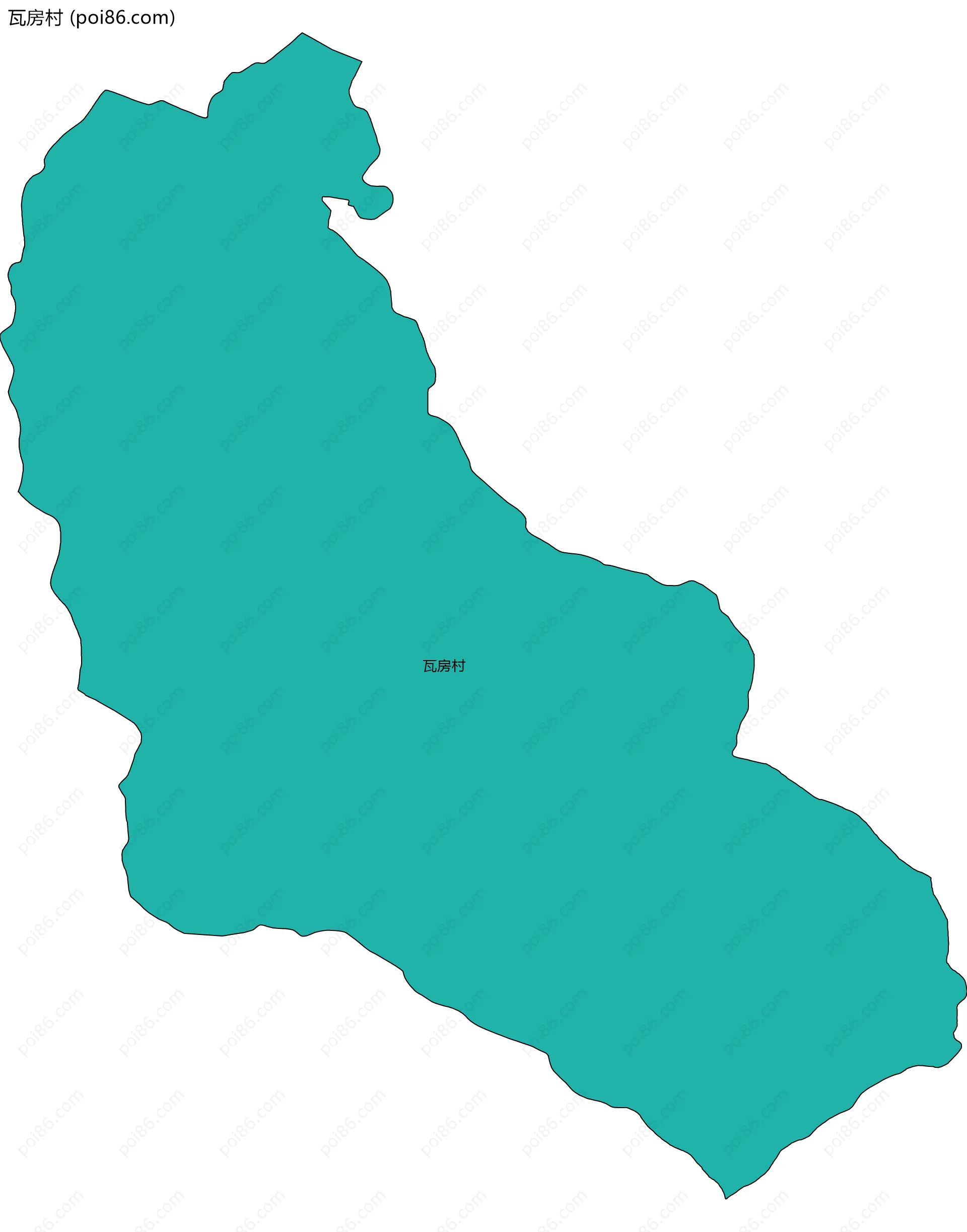 瓦房村边界地图