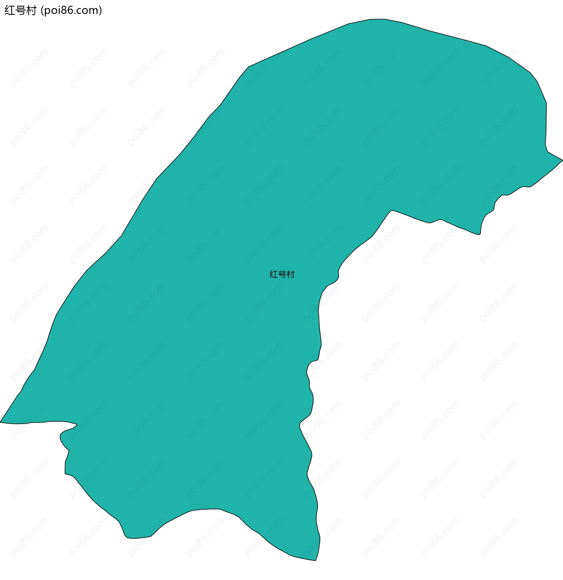 红号村边界地图